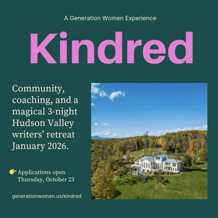 ✨ Introducing Kindred &mdash; a 4-week creative journey for women and non-binary writers ready to create boldly, connect deeply, and build momentum that lasts.

Starting January 2026, you&rsquo;ll join a small cohort for 3 weeks of group coaching, a 