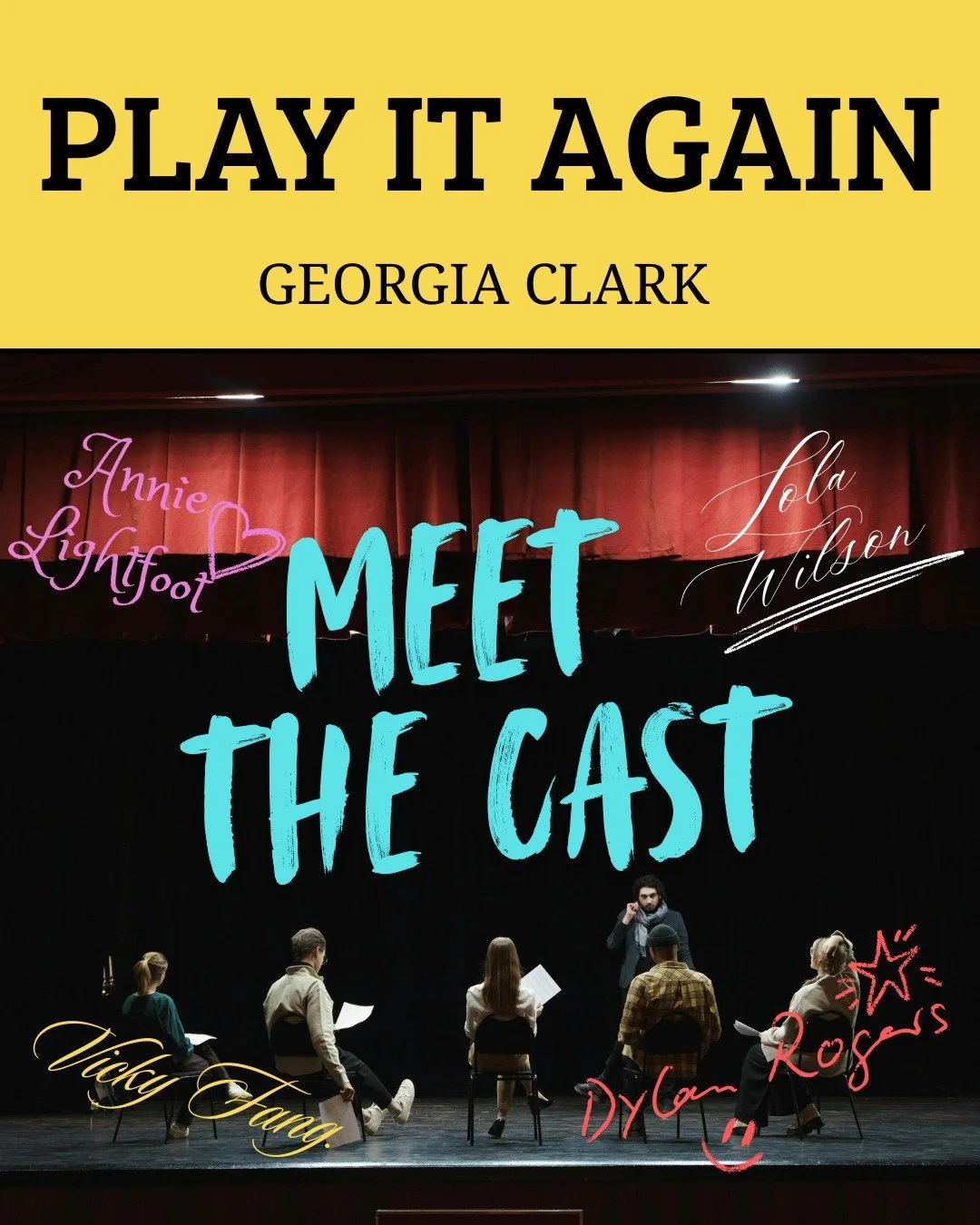 🎭 MEET THE CAST. GET READY FOR OPENING NIGHT. 🎟️
Four former theater kids. One legendary summer. A reunion that&rsquo;s anything but predictable.

Welcome to the world of Play It Again &mdash; a queer ensemble rom-com about revisiting old stages, u