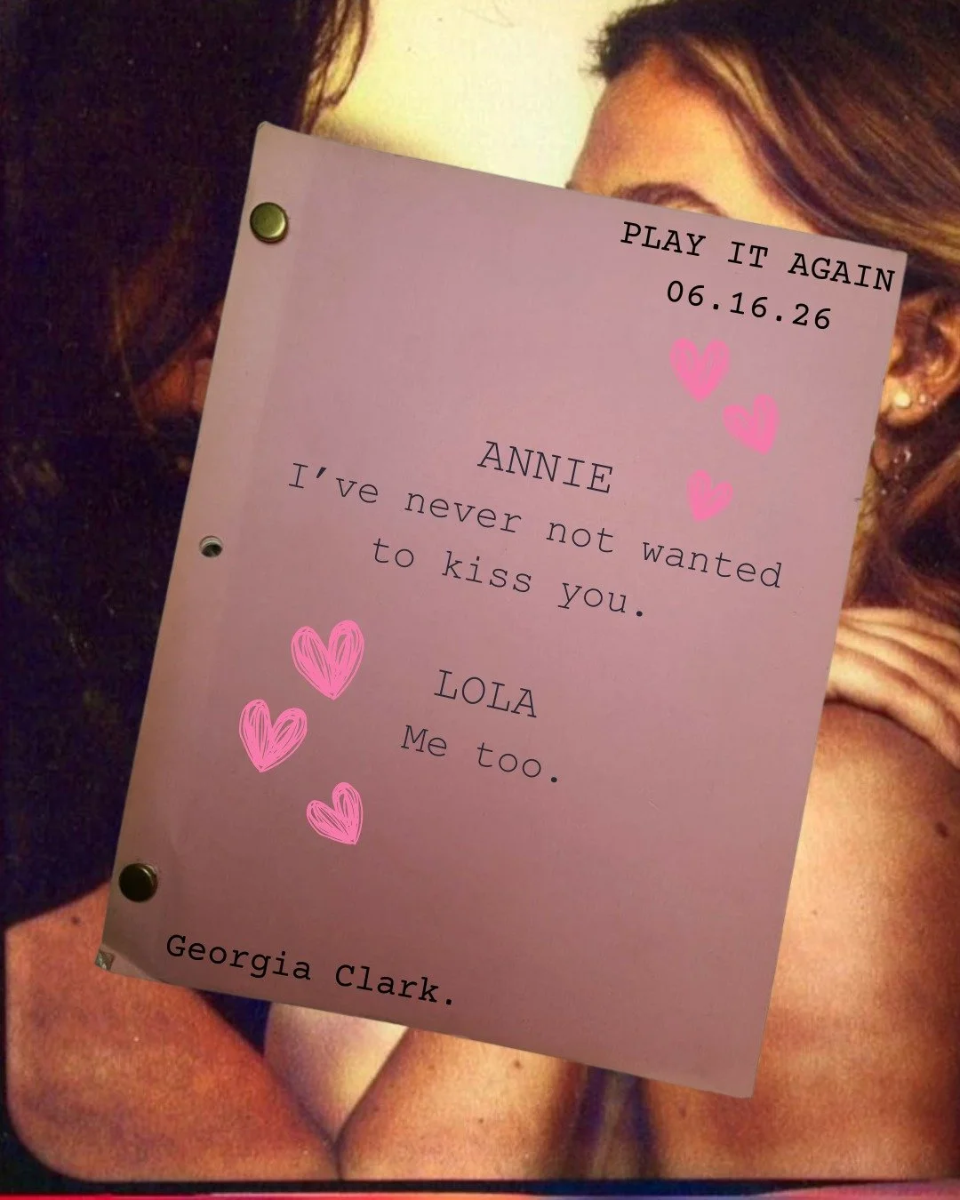 Love speaks volumes in every script. Don't miss out Annie and Lola's journey ⭐  pre-order at the link in bio!

📖  Play It Again
🗓️ 06.16.26

#wlw #queerromance #romancebooks #booktok #newrelease