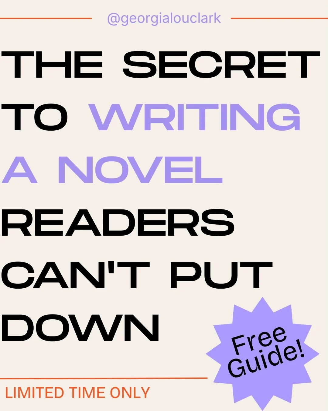 📣I made you a FREE guide to writing a novel that readers can&rsquo;t put down!

Strategic advice for new + emerging novelists on: 
✅What a scene actually is, and the elements it must contain 
✅When + why to deploy backstory and exposition (hint: les