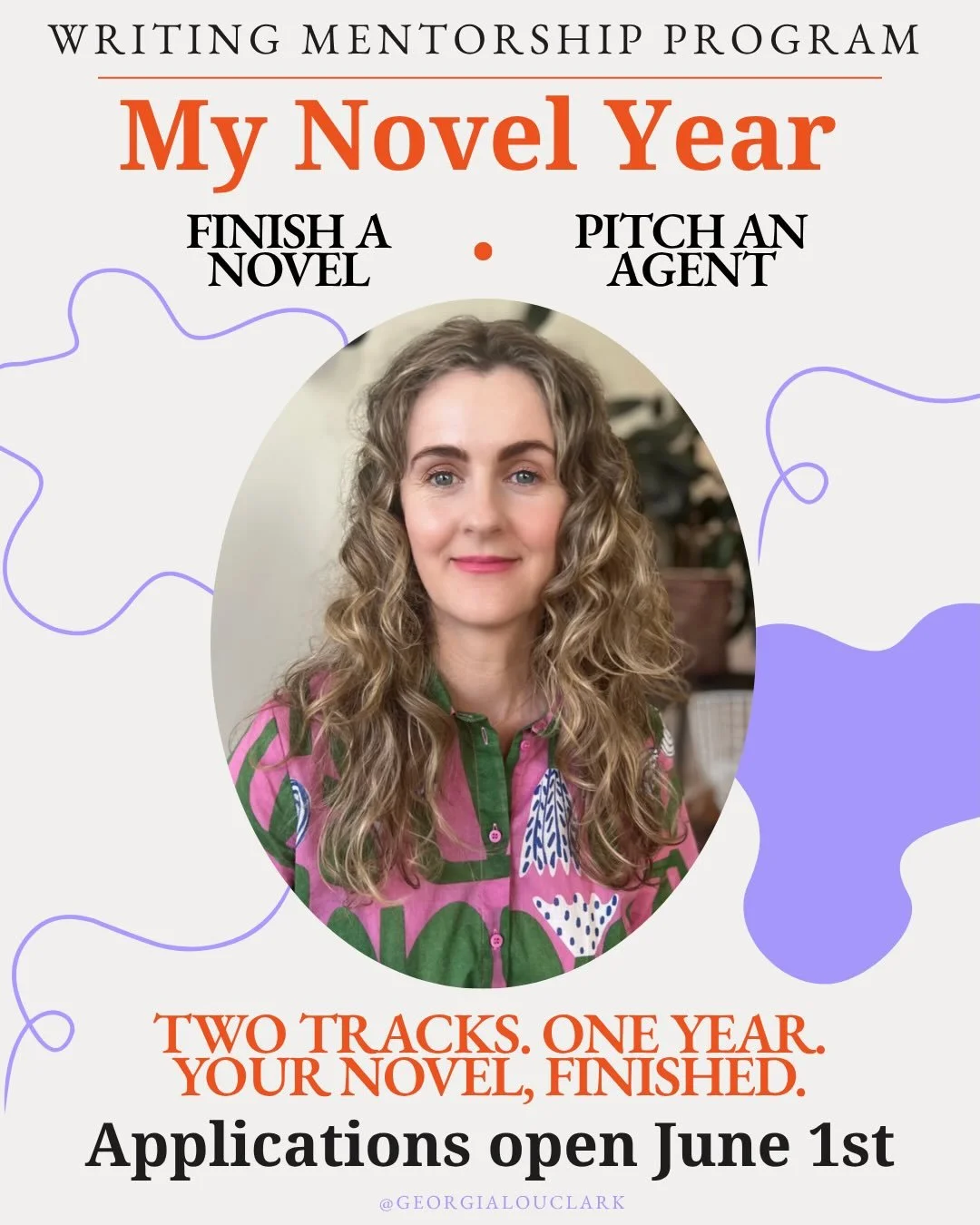 📣Attention writers: applications for My Novel Year open June 1st!

Year-long novel-writing mentorship working directly with me. Two tracks, one program:

✍️The Draft: For writers working on a first or new novel. You&rsquo;ll finish a complete first 