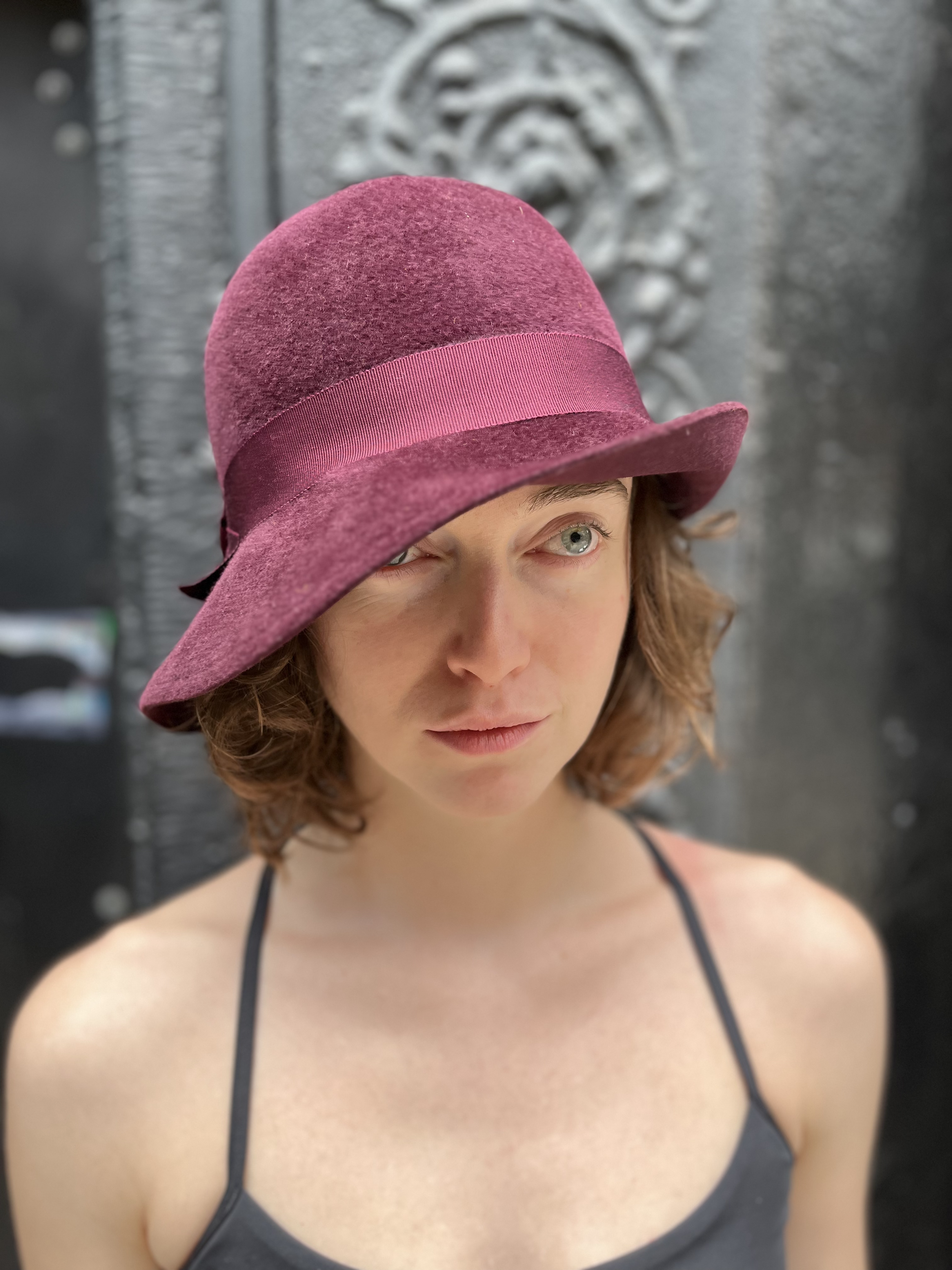 Wearing the CC Cloche