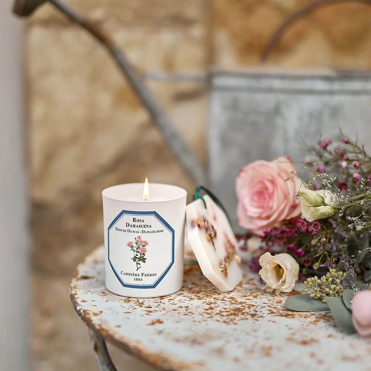 Carrière Frères Damask Rose Scented Candle