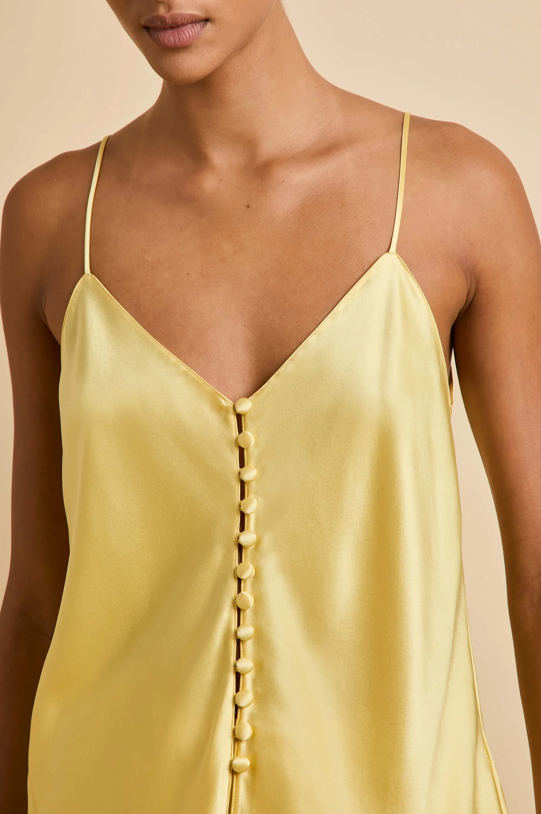 Olivia Von Halle Etta Limón Silk Cami and Short Set