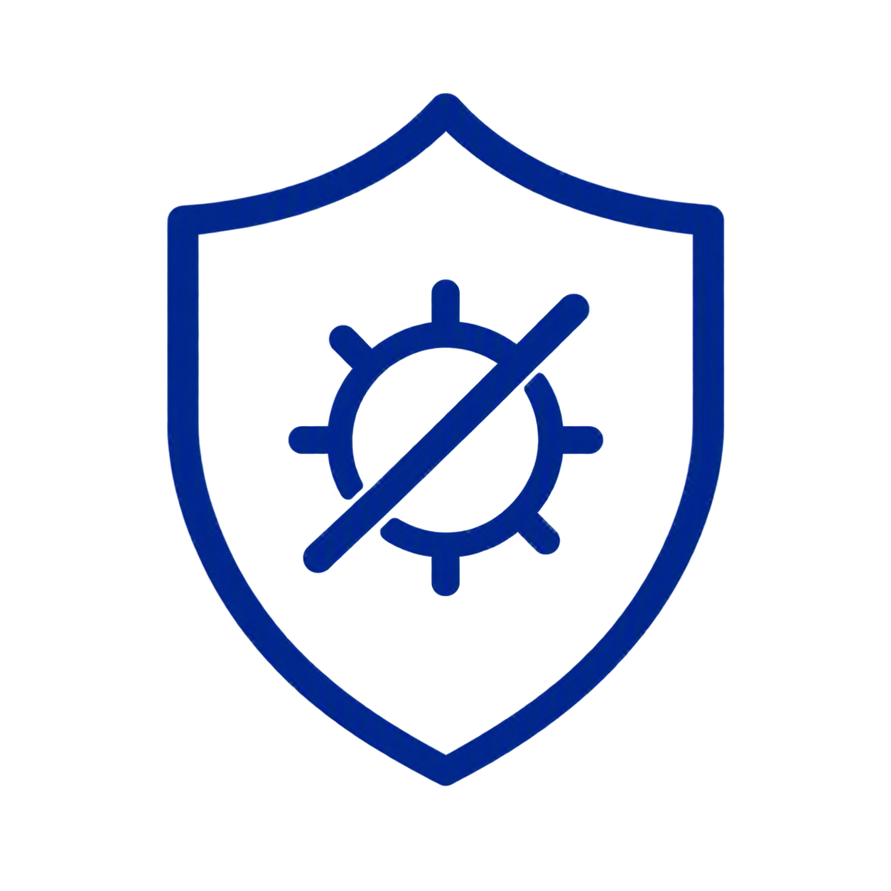 Shield icon with a stopwatch and a diagonal line across it, symbolizing disabled or protected stopwatch functionality.