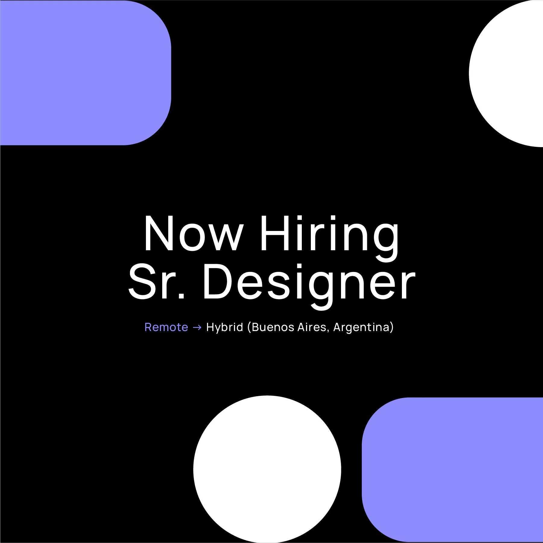 Wanted: Sr. Designer – Social