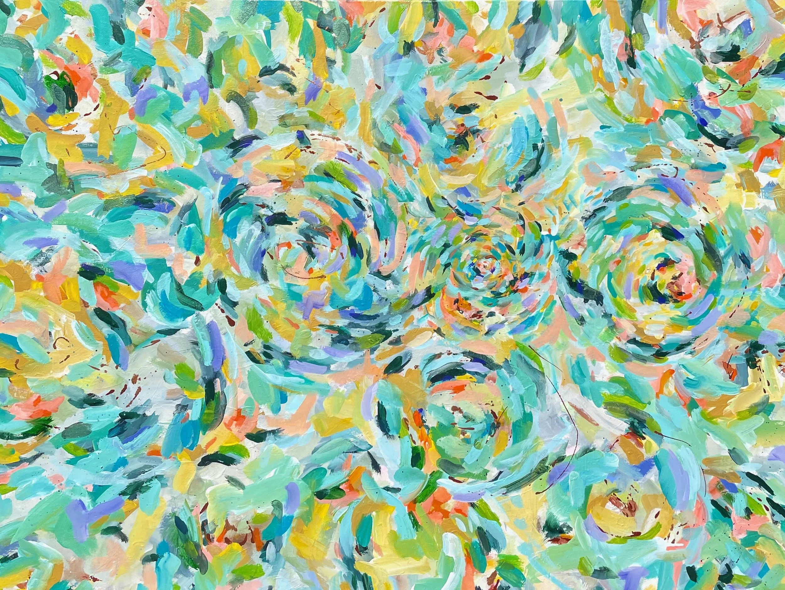 Chromatic Whirlwinds 36X48