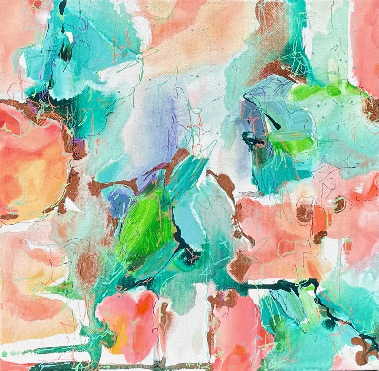 Flowing Vibrant Streams 12X12