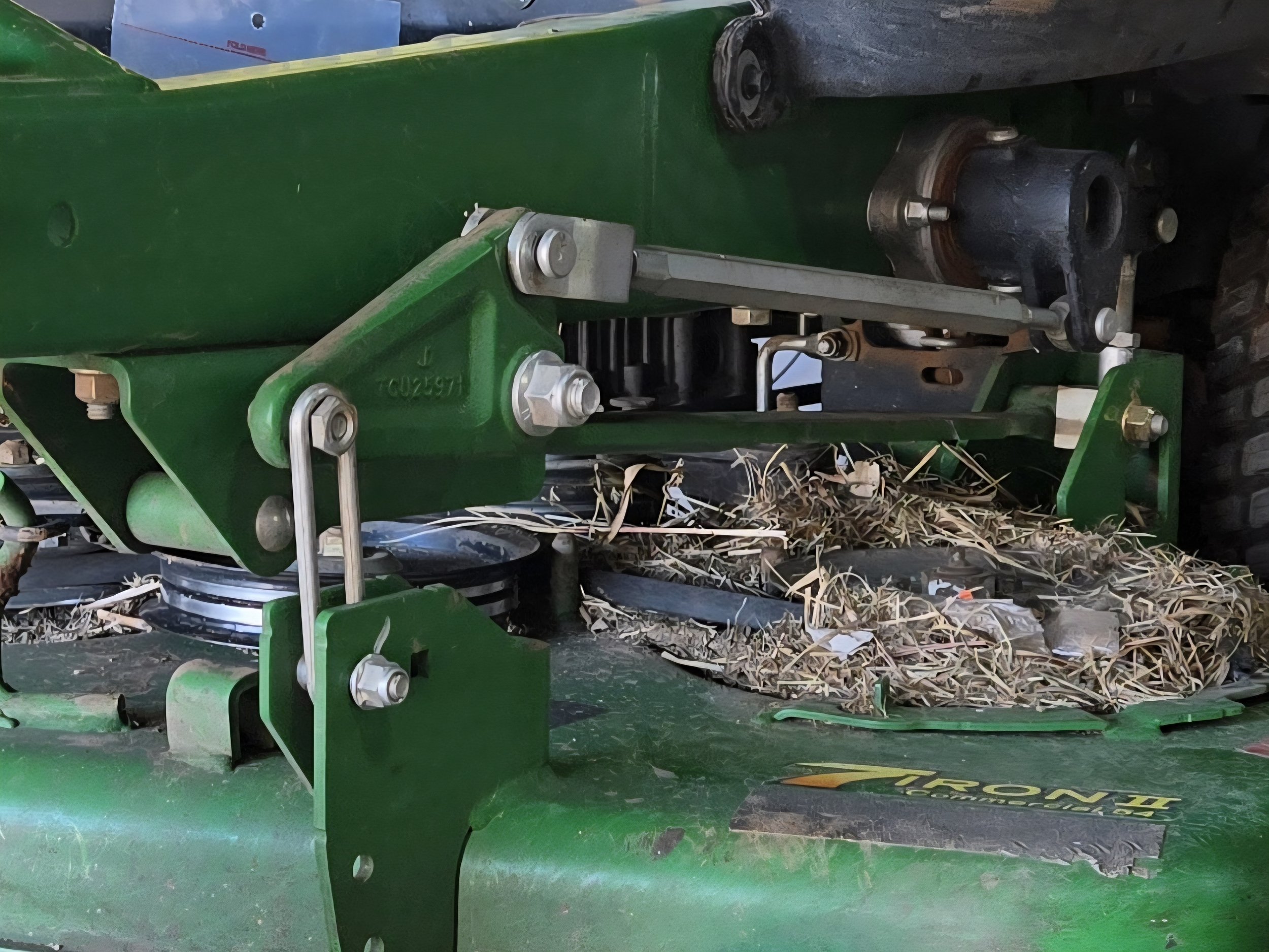 After mowing, you should always clean out the grass clippings from ALL of the hiding spots. This is under the belt guards, which causes more wear & tear on belts, pulleys, spindles & the deck. The biggest problem is the safety hazard it causes.... a