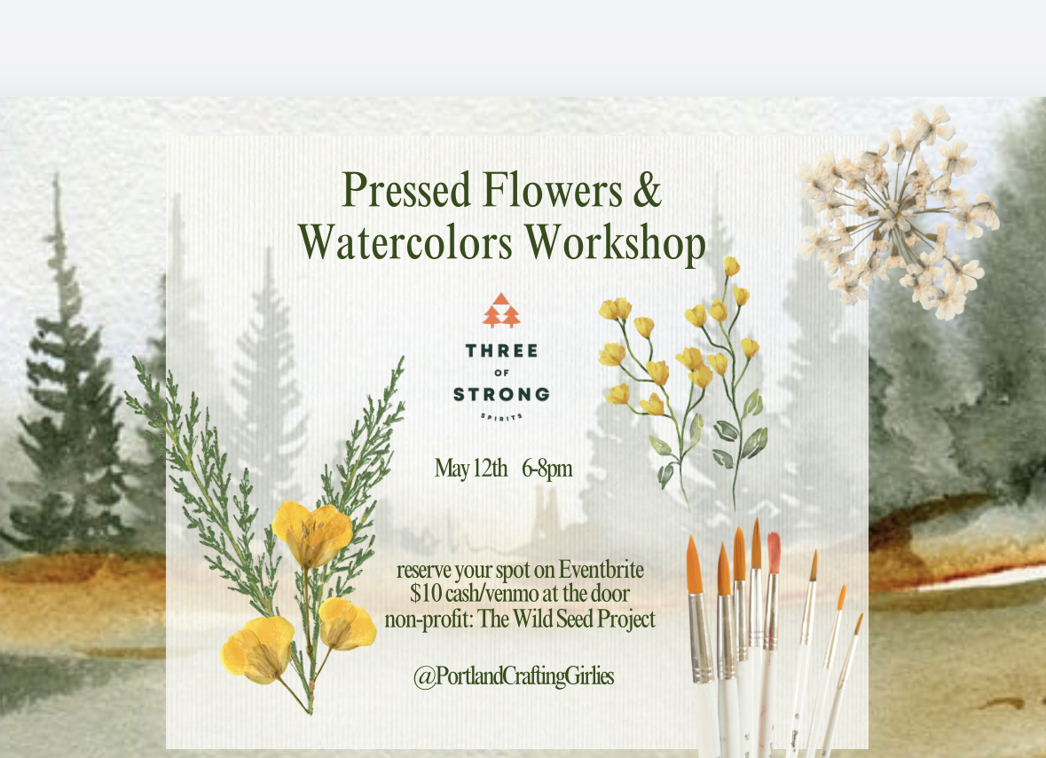 Pressed Flowers & Watercolor Workshop 