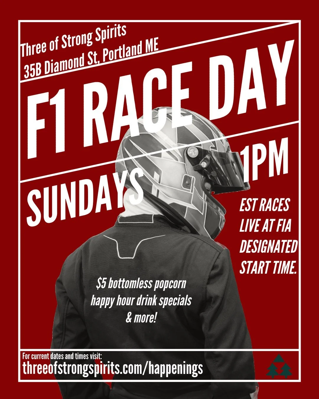 🏁 Barcelona Grand Prix Watch Party at Three of Strong 🏁

The grid is set, the cocktails are flowing, and race day is calling. Join us for the Barcelona Grand Prix Watch Party at 1PM as we bring the speed, strategy, and drama of Formula 1 to the tas