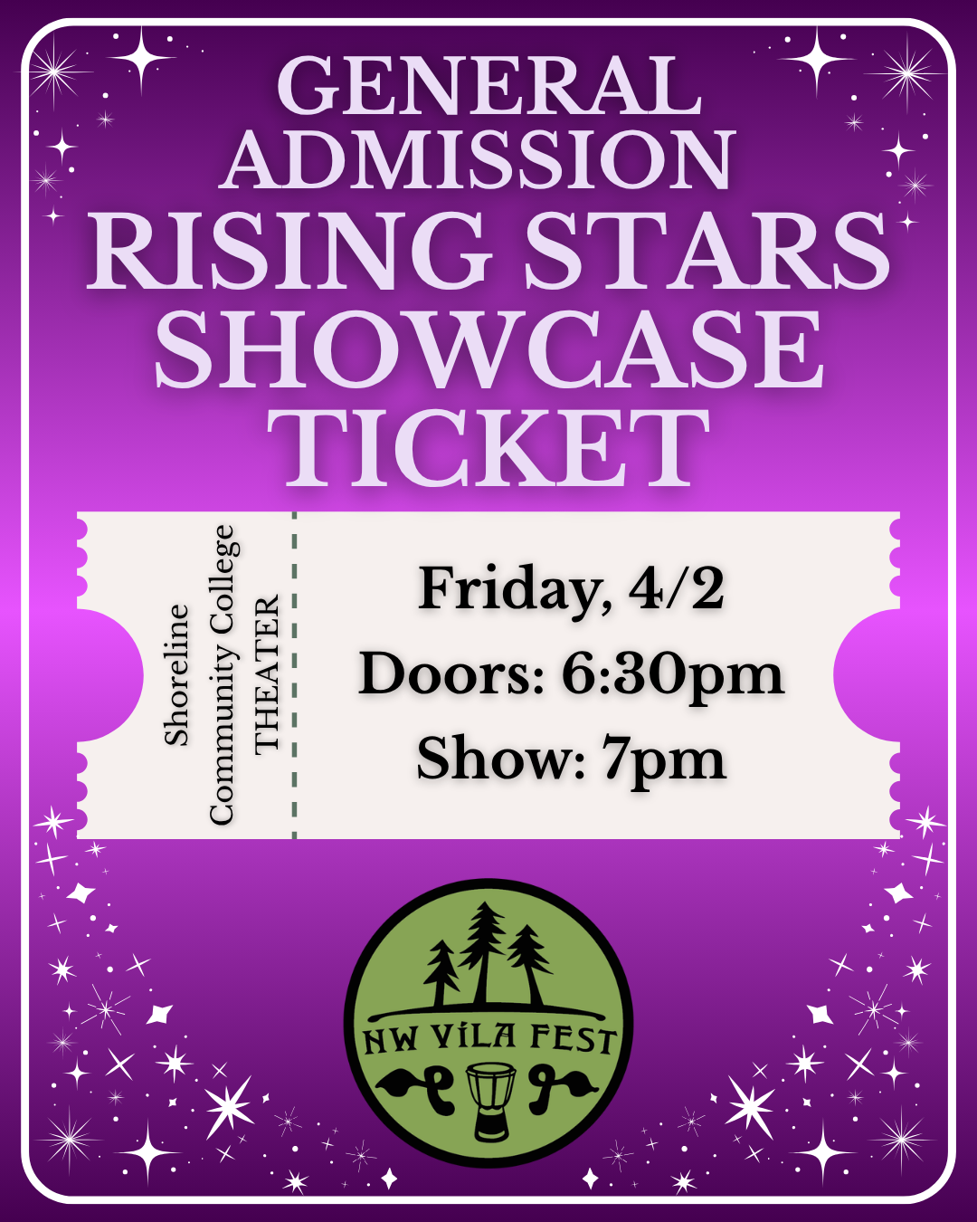 Rising Stars Showcase Ticket FRIDAY 4/2 - General Admission