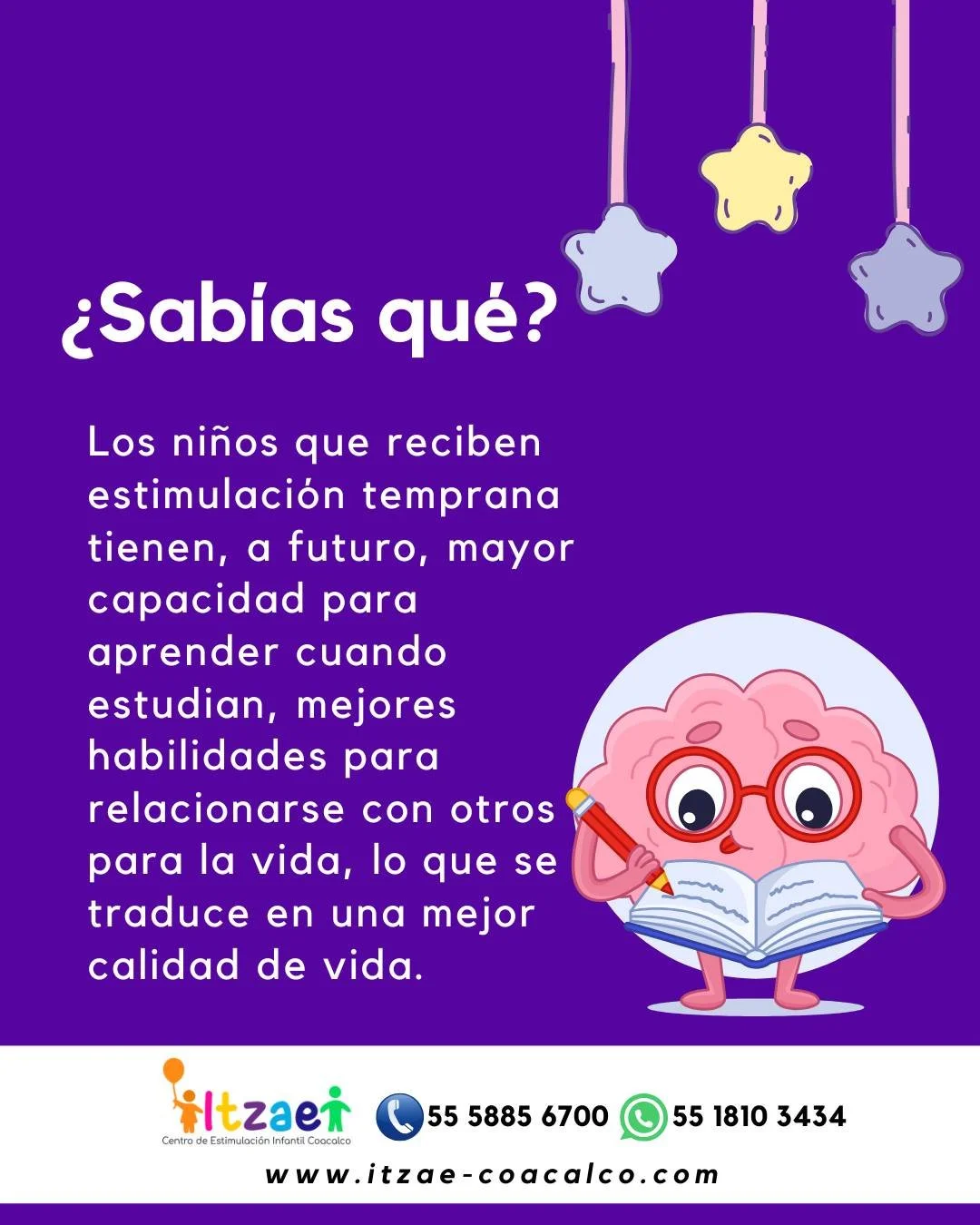 Tu peque aprende del mundo con cada sonrisa, cada sonido y cada movimiento 💛
En Itzae Coacalco, potenciamos esas habilidades con nuestro programa de Estimulaci&oacute;n Temprana.
📲 Agenda una clase y acomp&aacute;&ntilde;alo en su desarrollo.
#Esti
