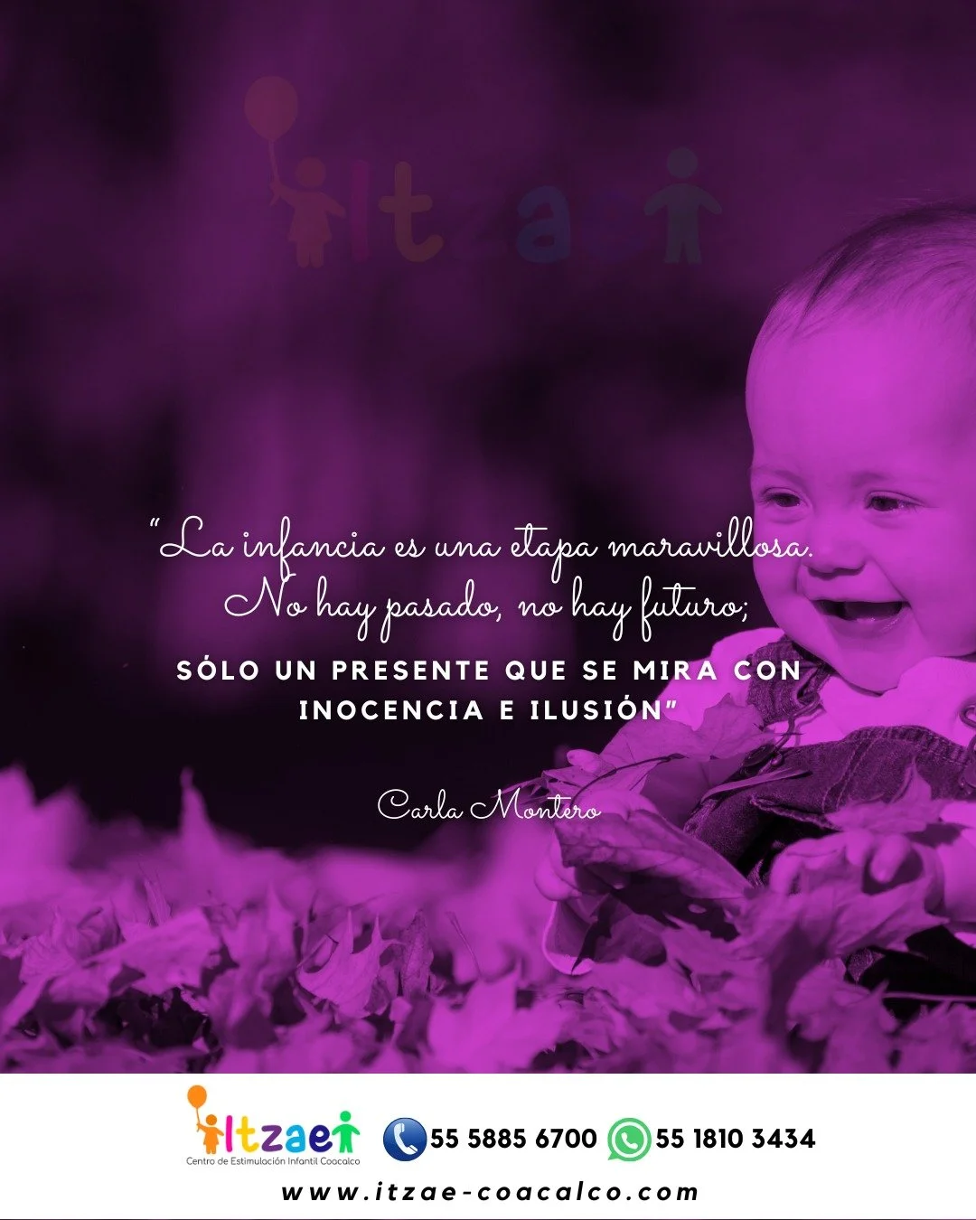 &iexcl;Ven con tu peque a Itzae y No pierdas la oportunidad  de que desarrolle todo su potencial desde los primeros a&ntilde;os!

Itzae Centro de Estimulaci&oacute;n Infantil Coacalco