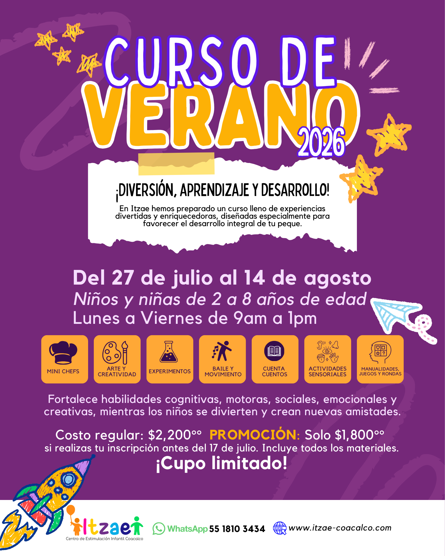 curso de verano itzae coacalco 2026