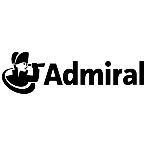 Black and white logo featuring a stylized eye with a surgical instrument and the text "Admira"