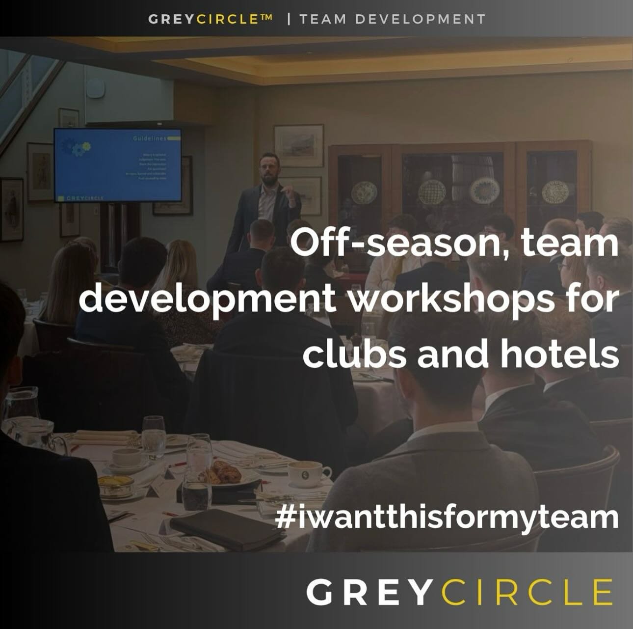 &lsquo;I want this for my team&rsquo;.

Now is the time to book team development for your off-season this winter.

The amazing team at GreyCircle&trade; facilitate a variety of workshops, on topics like:

- Difficult Conversations
- Team &amp; Leader