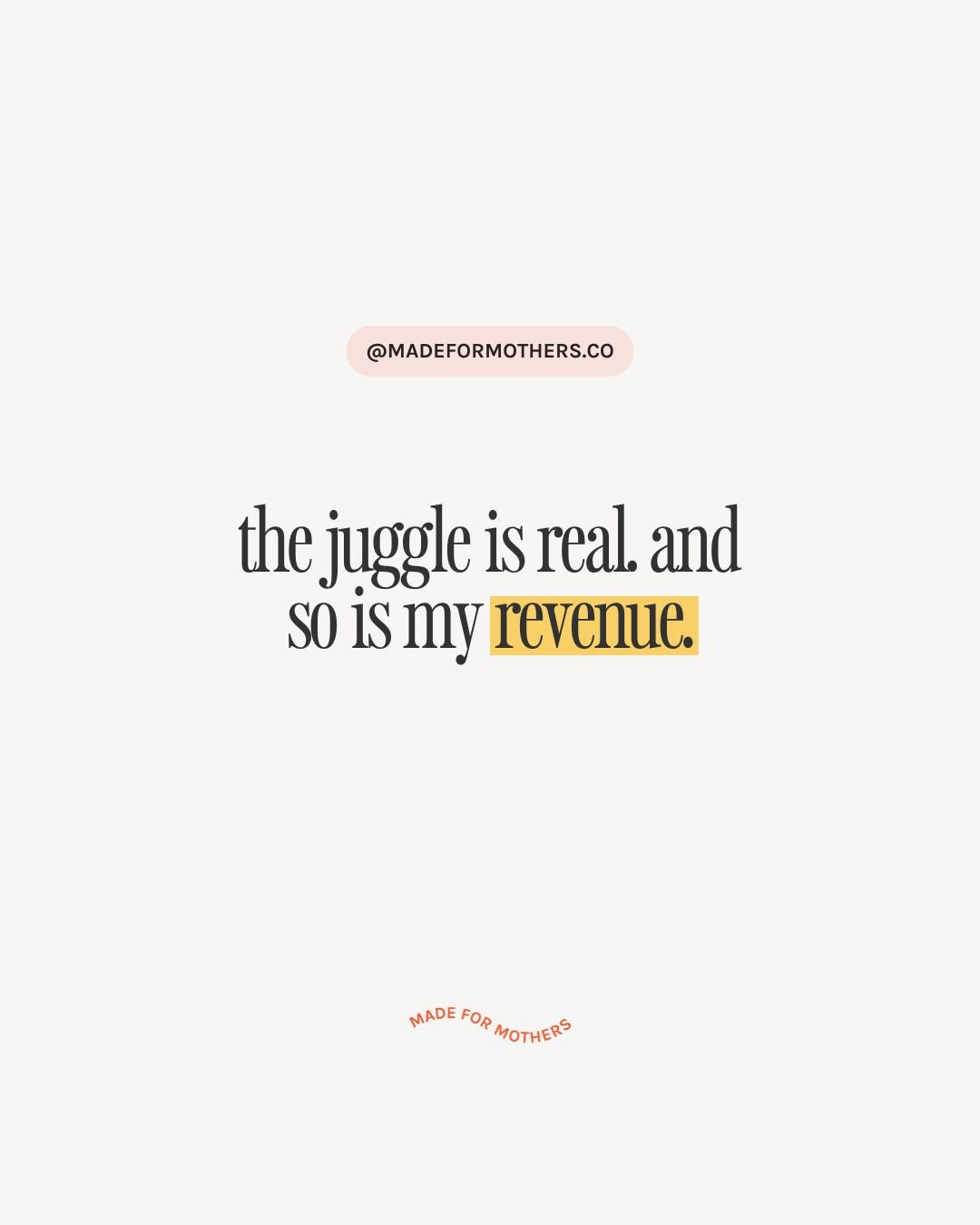The juggle is real. And so is my revenue.⁠
⁠
This isn&rsquo;t either/or &mdash; it&rsquo;s both.⁠
⁠
Both leadership and playdates.⁠
Both business strategy and bedtime stories.⁠
Both vision and cuddles.⁠
⁠
We're not fitting into anyone&rsquo;s mold. W
