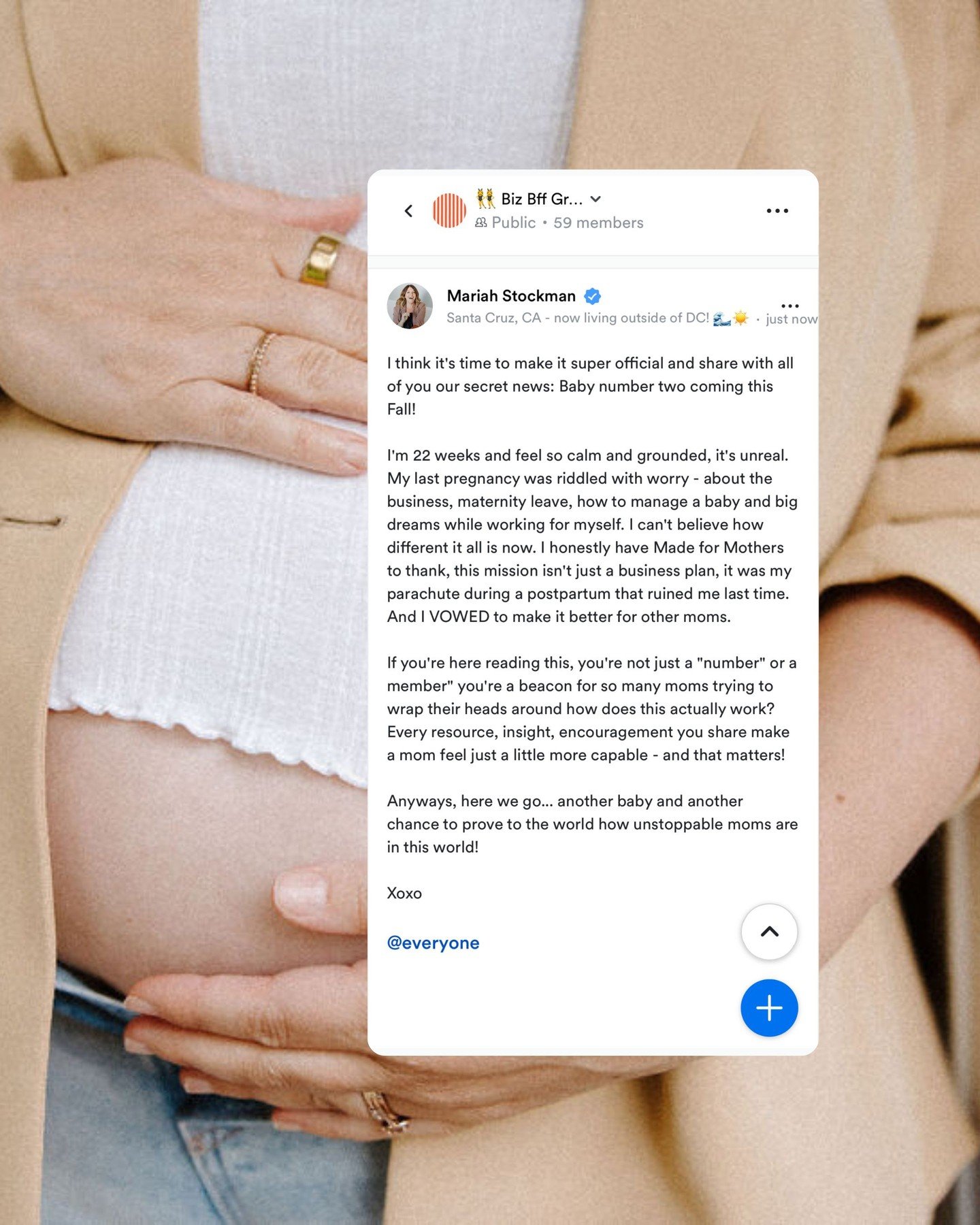 This message might look like a personal update. But to me, it&rsquo;s a full-circle moment. A before-and-after. A t&quot;his is why I started Made for Mothers&quot;.⁠
⁠
I first shared it inside our MFM Virtual Village, the community that was born fro