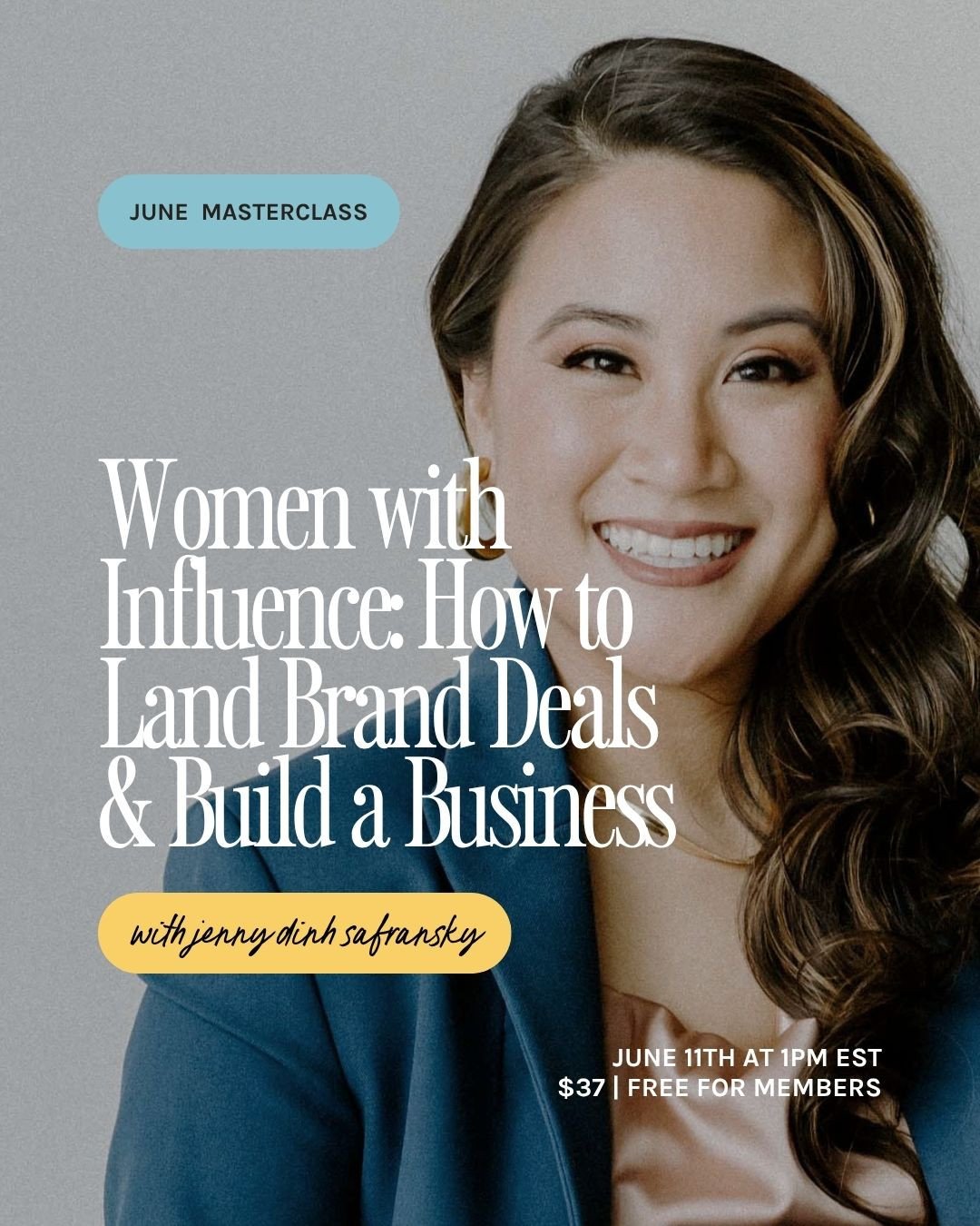 You don&rsquo;t need 100K followers to land a brand deal.⁠
You need strategy. Confidence. And the right support.⁠
⁠
That&rsquo;s exactly what we&rsquo;re giving you in our next live masterclass:⁠

✨ Women with Influence: How to Land Brand Deals &amp;