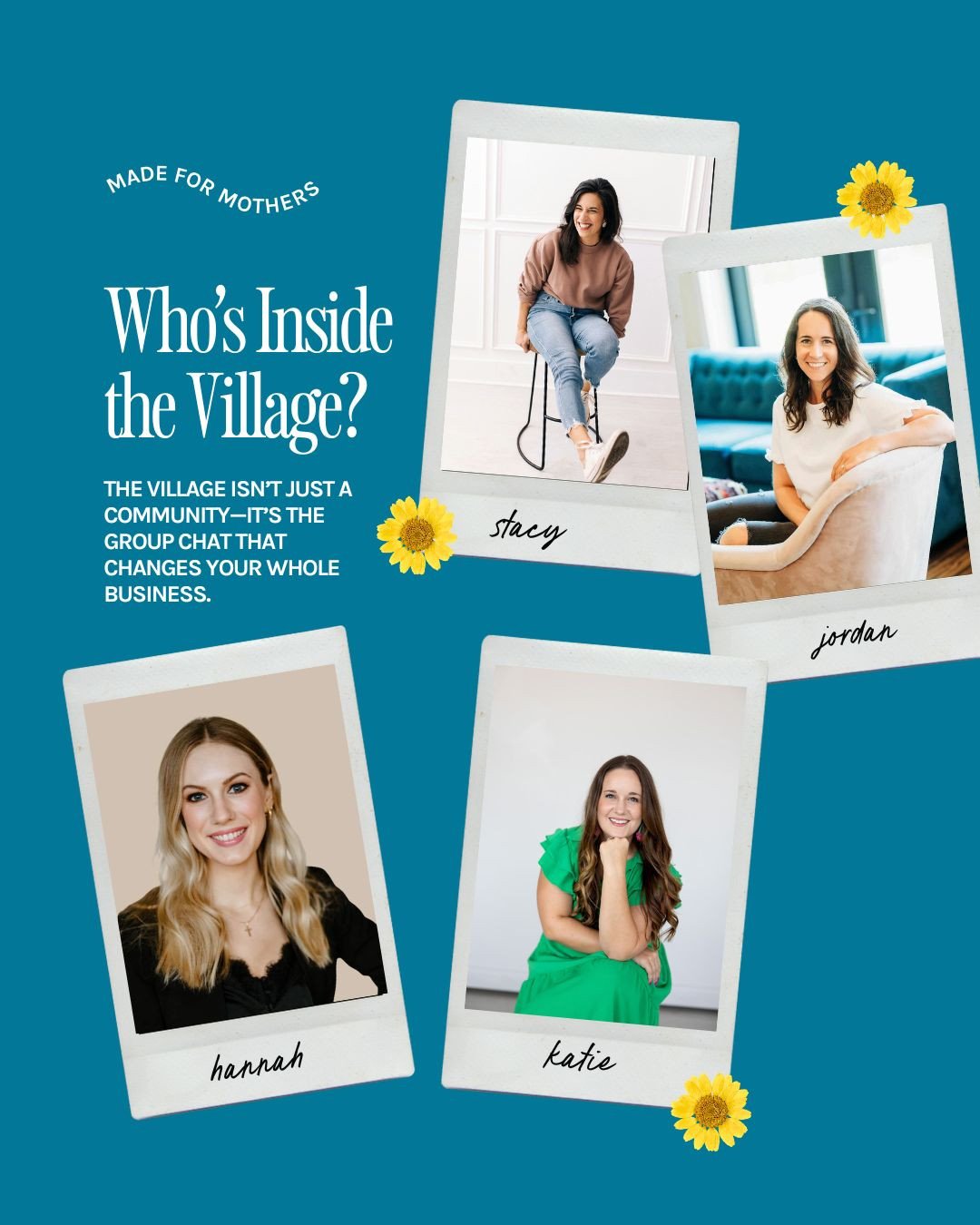Peek 👀 the moms inside The Village. ⁠Moms like you who said YES: to themselves, their businesses, and a community that actually gets it. 🛼⁠
⁠
These women are doing more with less. ⁠
⁠
Less time. 
Less sleep. 
Less &ldquo;free&rdquo; space in their 