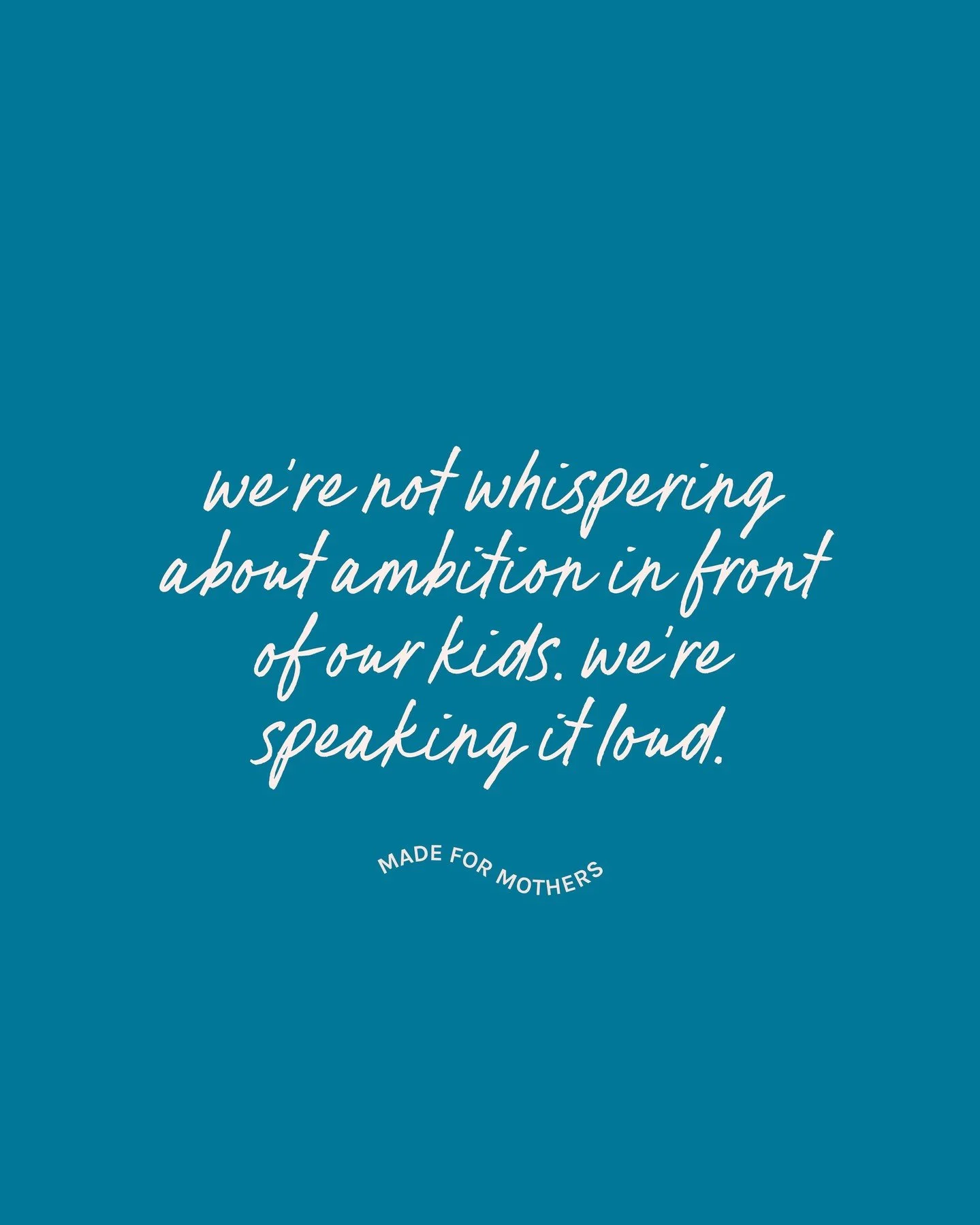 we&rsquo;re not whispering about ambition in front of our kids. we&rsquo;re speaking loud. 🪩

because they&rsquo;re watching.
and we want them to see what leadership actually looks like.

not perfection.
not silence.
not moms shrinking their dreams 