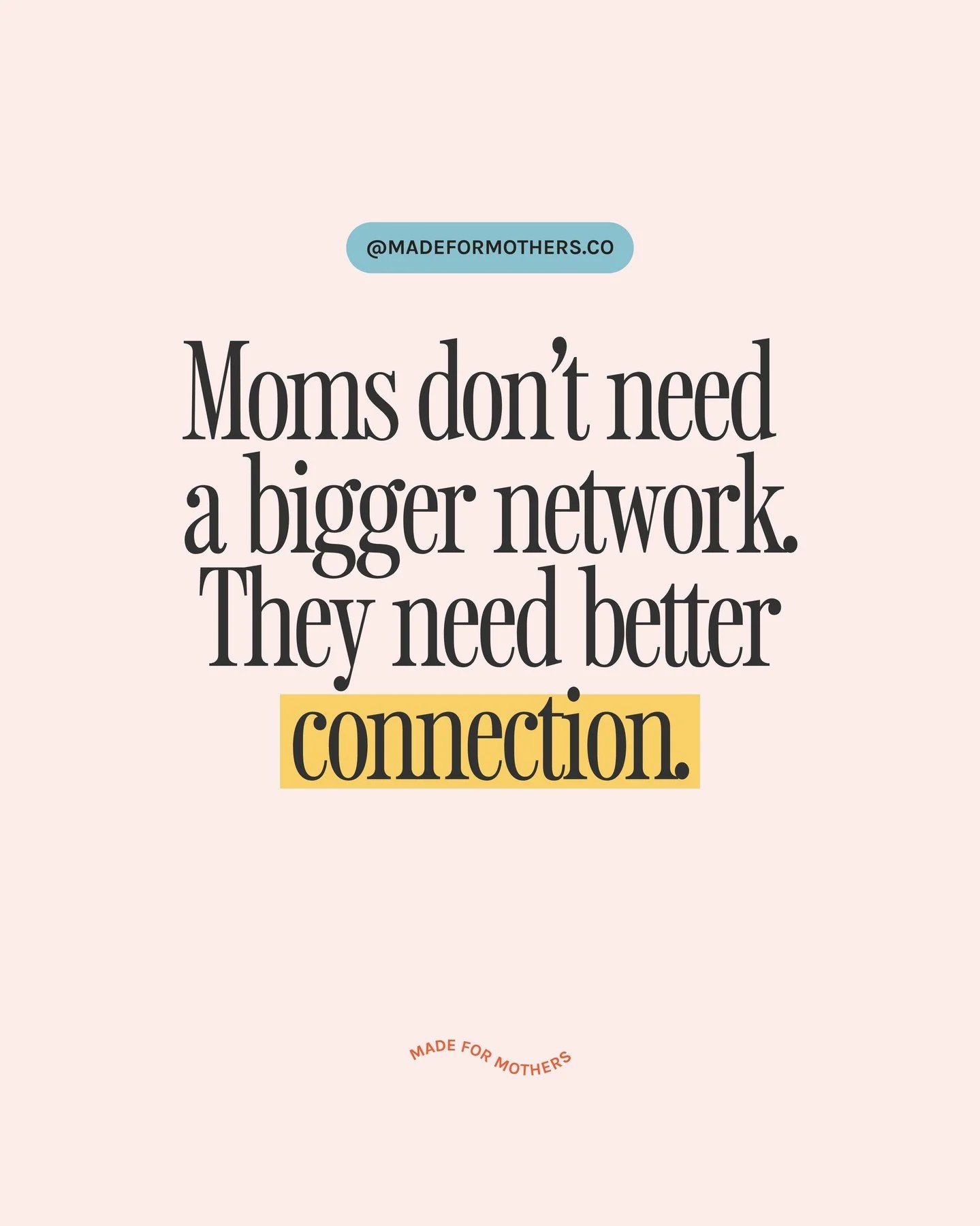 The strategy isn&rsquo;t bigger rooms. It&rsquo;s better ones. The kind filled with moms who know the juggle and are building right alongside you. 🌼

Because what changes everything isn&rsquo;t just networking. It&rsquo;s connection. The kind where 