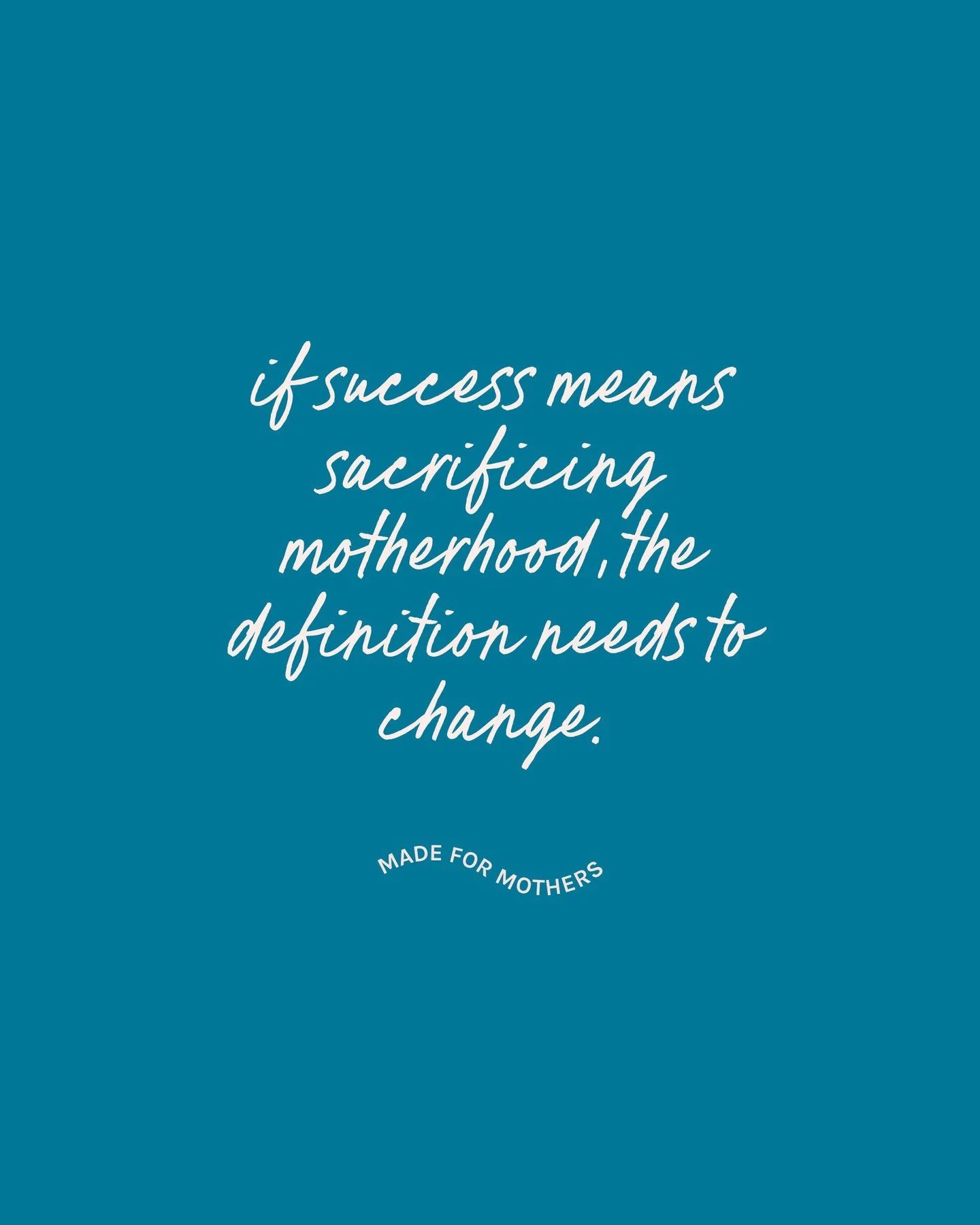 If success means sacrificing motherhood, the definition is broken. ⁠
⁠
We&rsquo;ve been told the only way to make it is to grind harder, outsource more, and squeeze our mom lives into the margins. But that&rsquo;s not success&mdash;that&rsquo;s survi