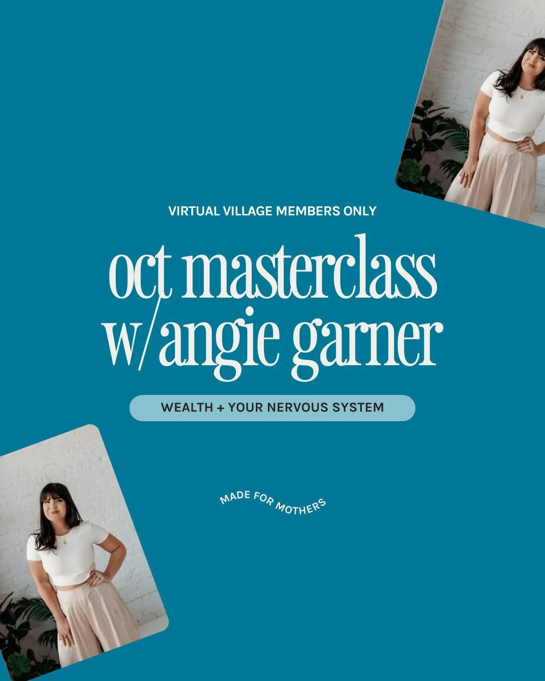 🍋 TOMORROW: OCTOBER MASTERCLASS: Nervous System Wealth with Angie Garner⁠ / @angieunsubscribed 
⁠
📅 Wednesday, October 15 at 1:00 PM EST⁠
⁠
This month, we&rsquo;re hosting Angie Garner, bestselling author + somatic wealth mentor, for a powerful mas