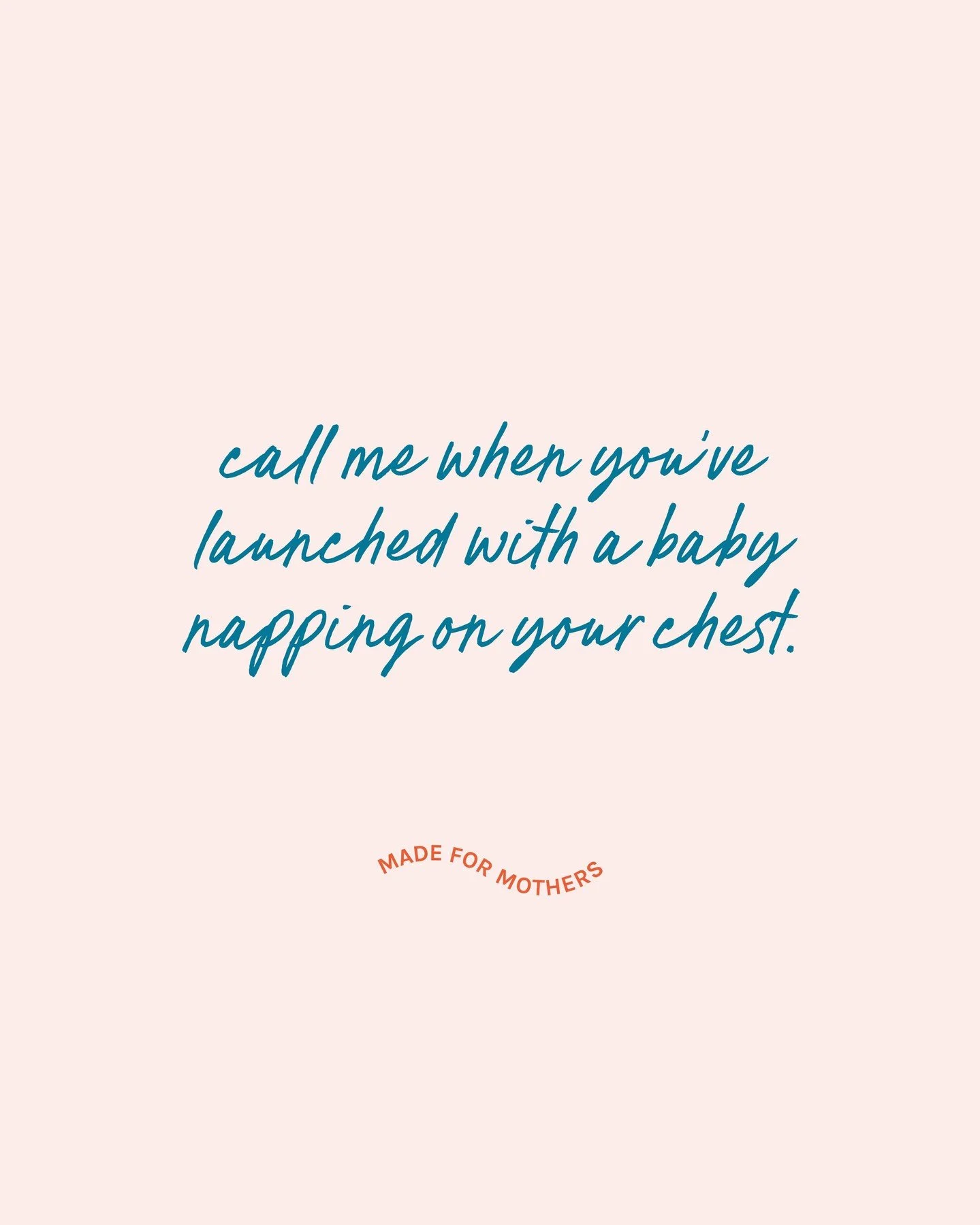 Call me when you&rsquo;ve launched with a baby napping on your chest.⁠
When your strategy sessions are scheduled around feeding times.⁠
When you&rsquo;ve built an entire business during nap windows and midnight feeds.⁠
⁠
That&rsquo;s not chaos. That&