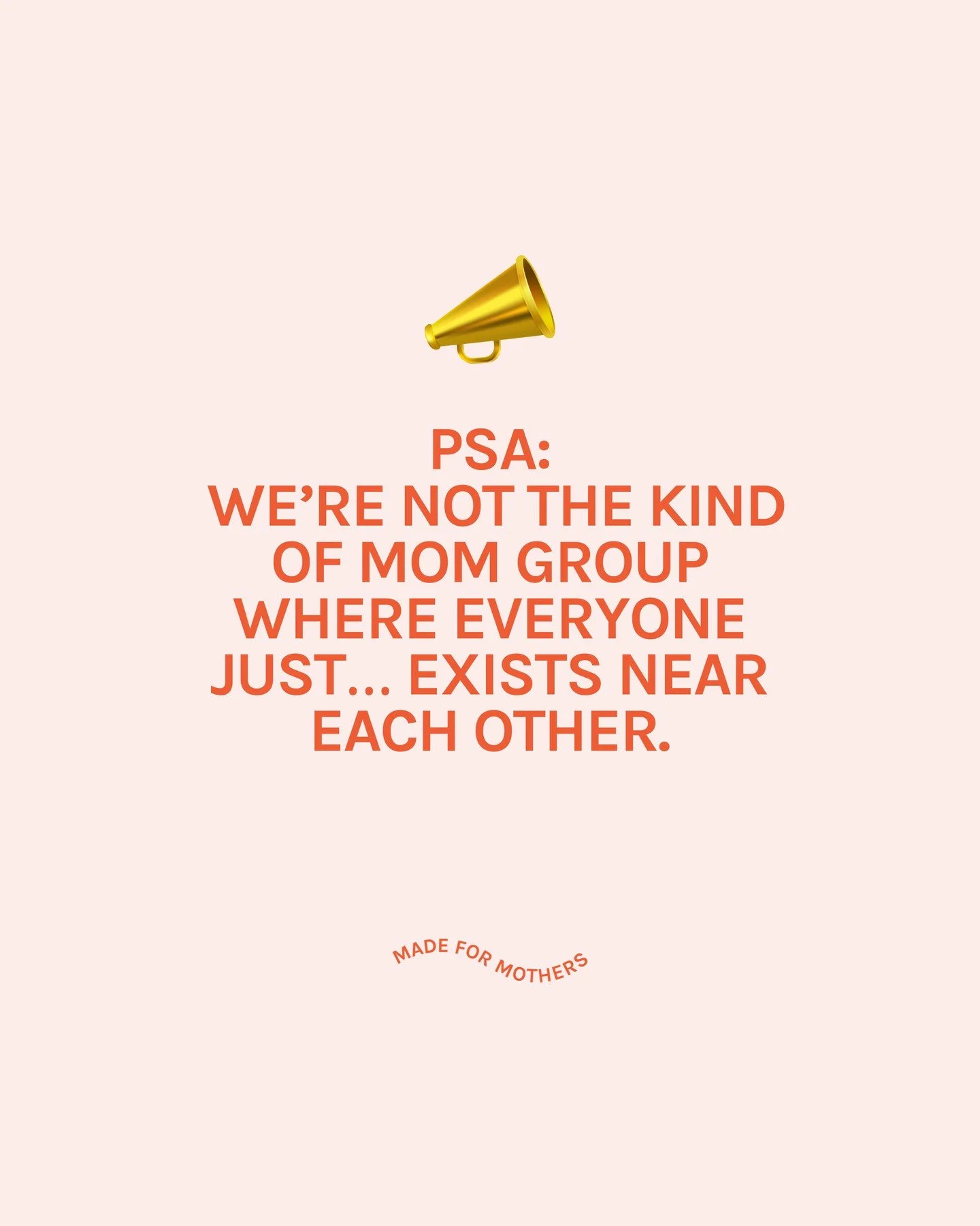 📣 PSA: We&rsquo;re not the kind of mom group where everyone just&hellip; exists near each other. ⁠
⁠
This is real connection.⁠
The kind that turns Zoom chats into DMs.⁠
DMs into coffee dates.⁠
Coffee dates into actual friendships.⁠
⁠
Inside the Virt