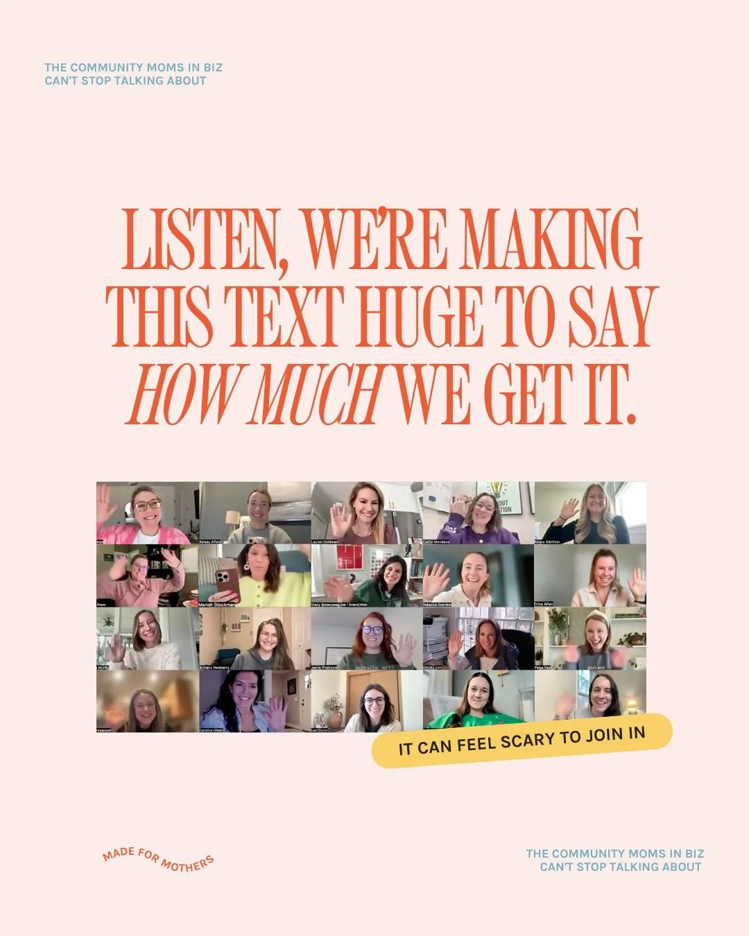 💬 😏 We&rsquo;re just gonna say what everyone&rsquo;s thinking:⁠
⁠
What if it&rsquo;s clicky?⁠
What if everyone already knows each other?⁠
What if I join and feel like the new kid at lunch?⁠
⁠
Valid.⁠
Real.⁠
Totally normal.⁠
⁠
But also? That&rsquo;s