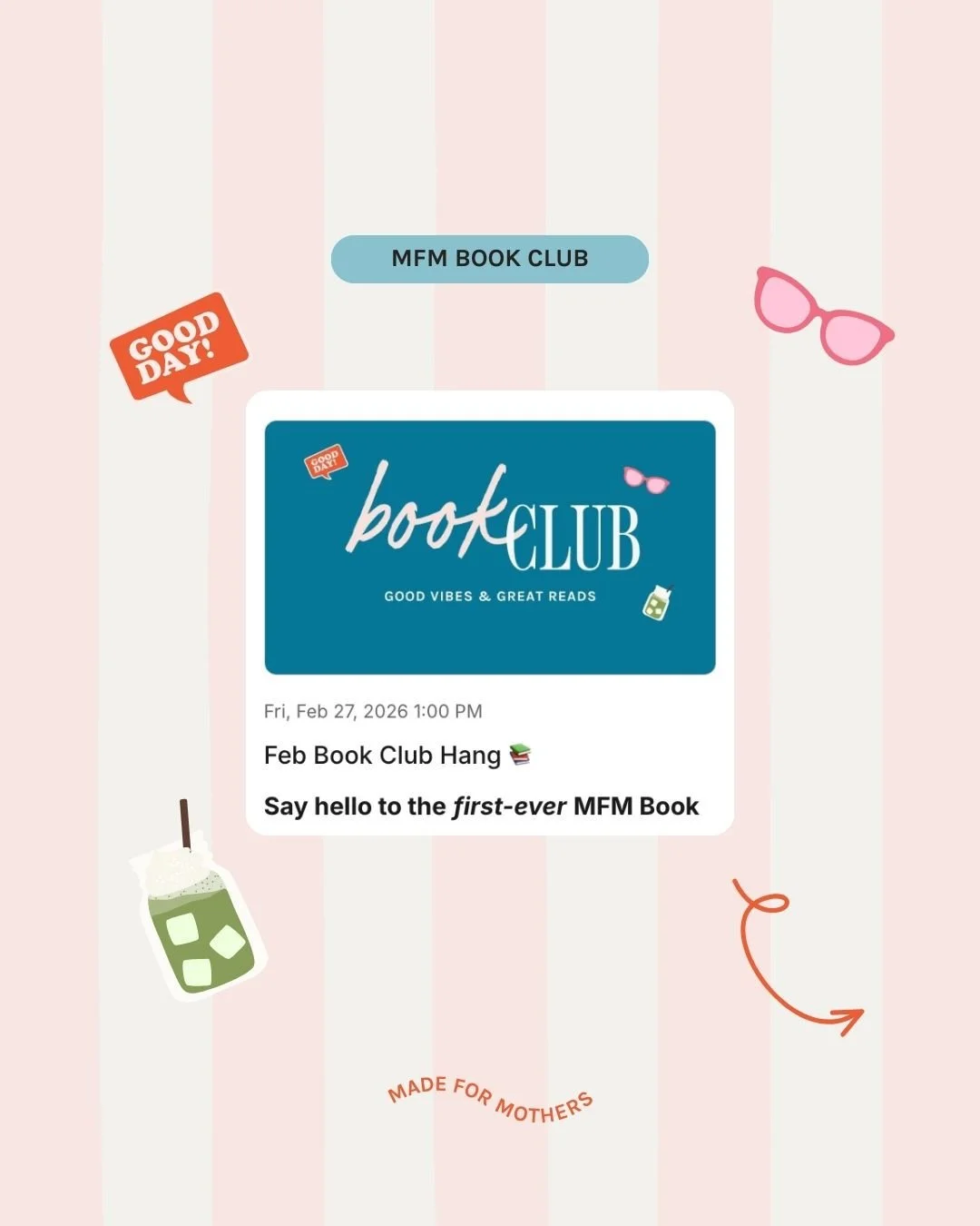 📚 The first MFM Book Club Hang is set: Friday, Feb 27 at 1PM EST⁠
⁠
And it&rsquo;s going to be good. SO GOOD. ⁠
⁠
Q1 is hosted by the amazing @madnesswiththemendozas (our go-to for all things Disney travel, magic-making, and mom-life). She&rsquo;ll 