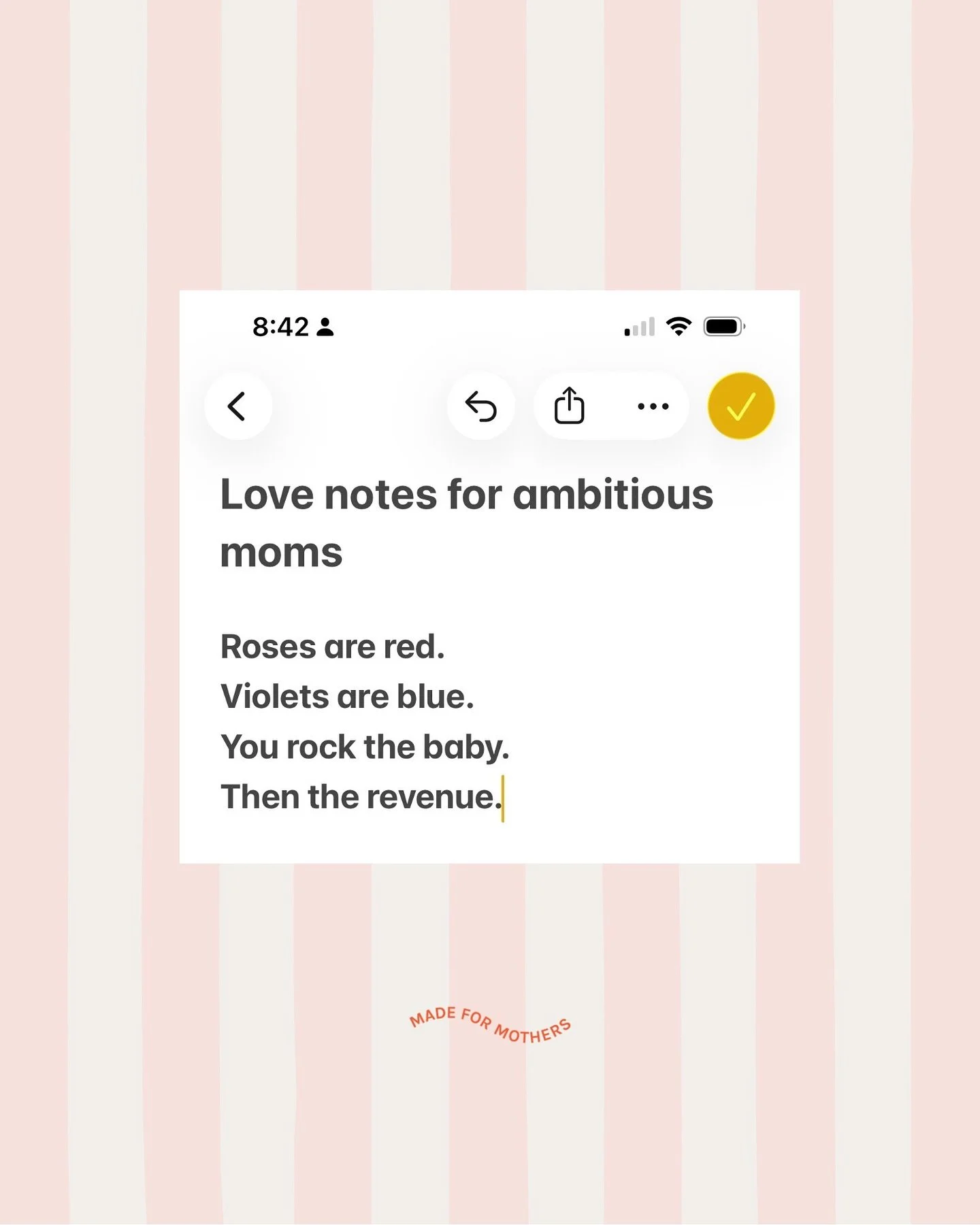 Roses are red 🌹
Violets are blue 💕

You love your babies.
You love your goals too.

Ambition isn&rsquo;t selfish.
It looks good on you. ✨

👏🏽 which season are you in?