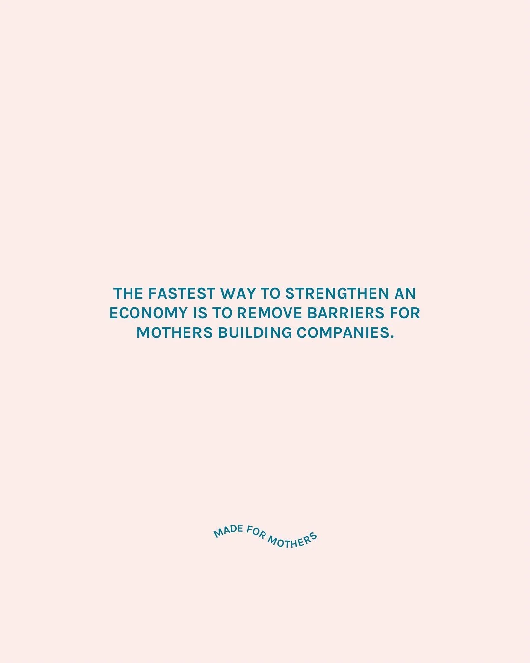 The fastest way to strengthen an economy is to remove barriers for mothers building companies.

Moms are already doing both.
Building businesses. Raising families. Leading teams.

Now imagine what happens when we stop making them do it alone.

This i