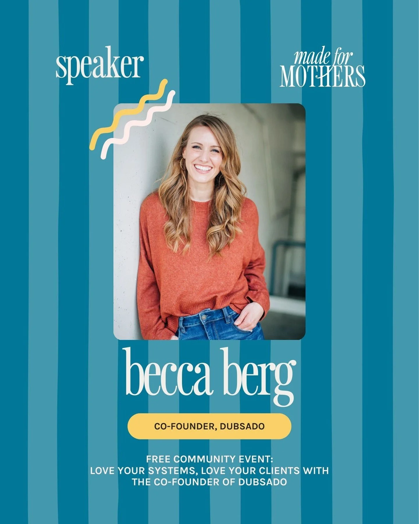 Tomorrow 🪩 Comment DUBSADO to join the free masterclass! ⁠
⁠
We&rsquo;re going live with Becca Berg, CEO + Co-Founder of Dubsado for a free masterclass for moms building businesses.⁠
⁠
An 8-figure founder.⁠
A mom of two.⁠
The woman behind the platfo
