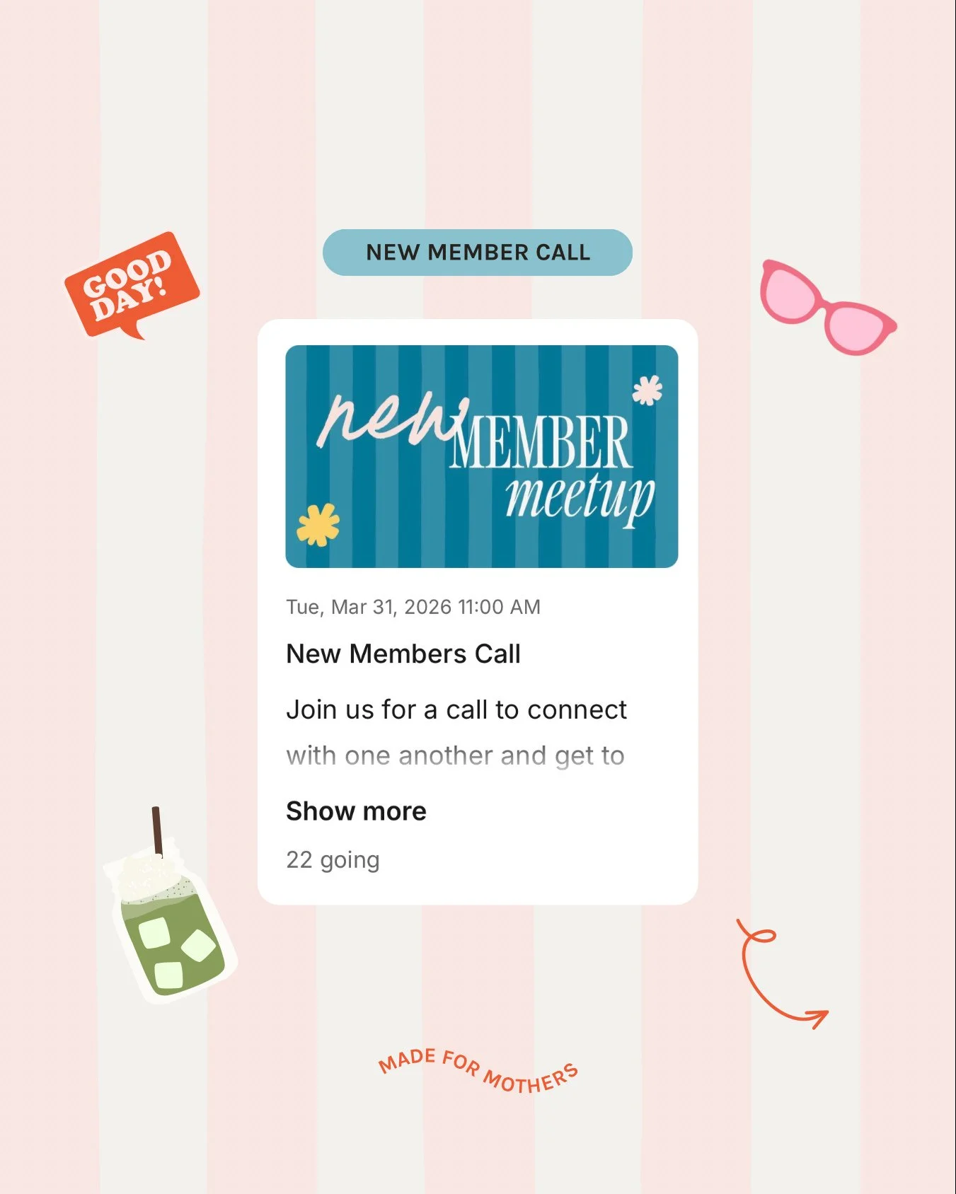 New Member Call ☕️🎤

Happening TODAY at 11am ET.

If you&rsquo;ve joined recently&hellip; this is THE call you've been waiting to hop onto! Babies, kids, nursing, carpool, Costco runs, workout clothes, out on a walk, doing laundry... all welcome her
