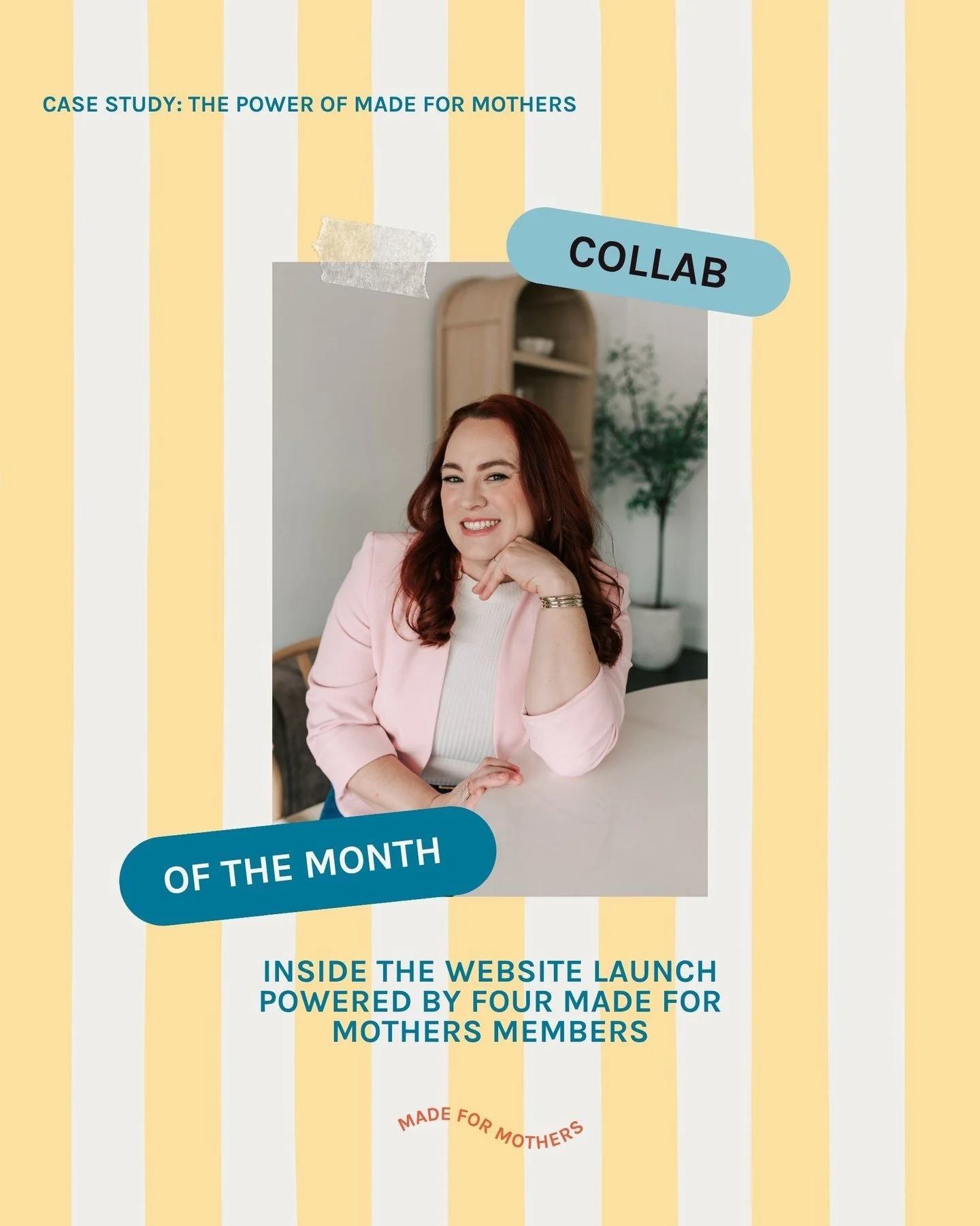 🌼 THIS IS WHAT'S POSSIBLE FOR MEMBERS INSIDE MADE FOR MOTHERS⁠
⁠
When @jamiepridmorebookkeeping launched her new website, she didn't have to search for the right people to bring her vision to life.⁠
⁠
The website designer? A Made for Mothers member.