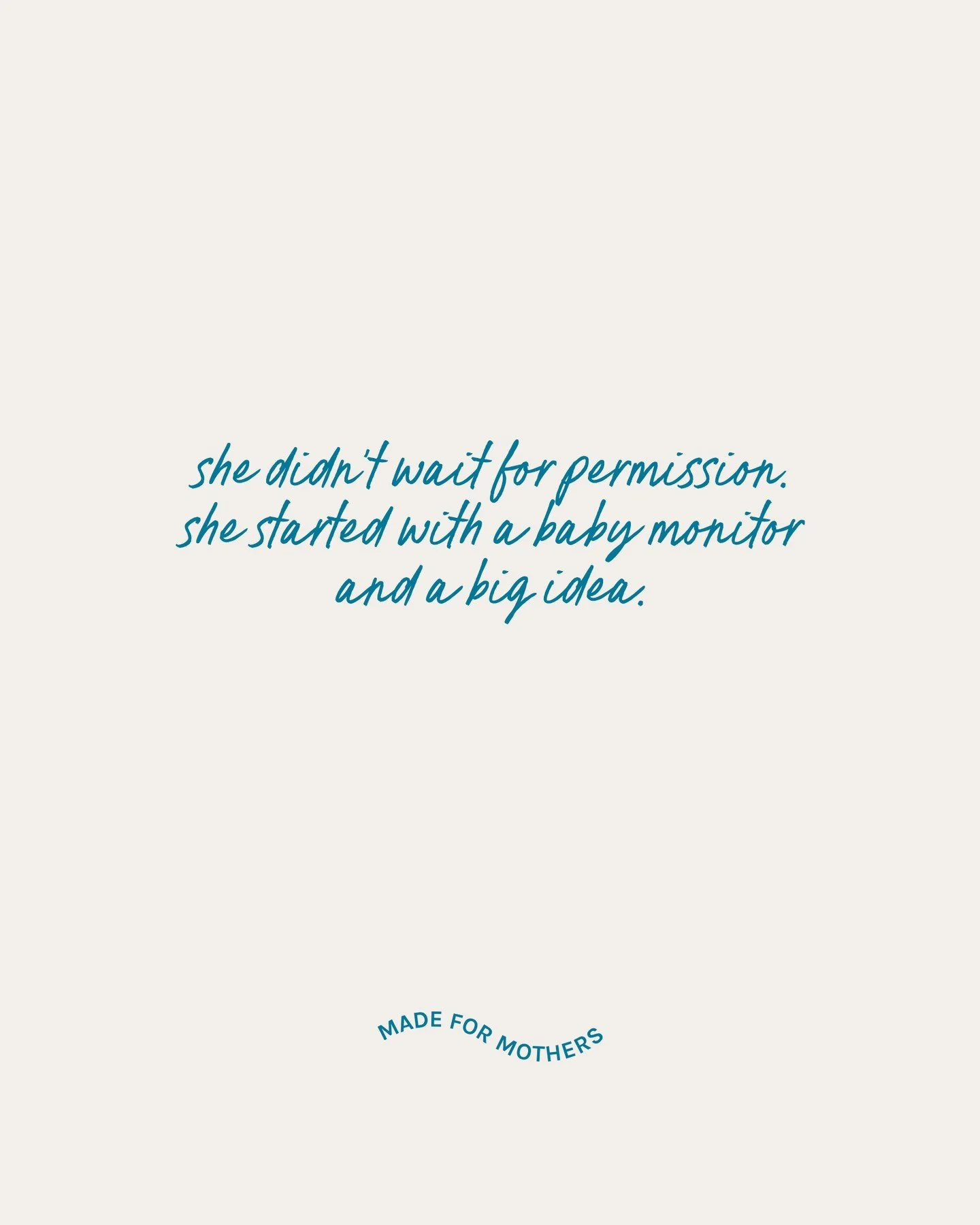 She didn&rsquo;t wait for permission. 👀⁠
⁠
She had a baby monitor.⁠
A half-finished coffee.⁠
And an idea that wouldn&rsquo;t leave her alone.⁠
⁠
No business plan color-coded to perfection.⁠
No magical stretch of free time.⁠
⁠
Just a quiet decision:⁠