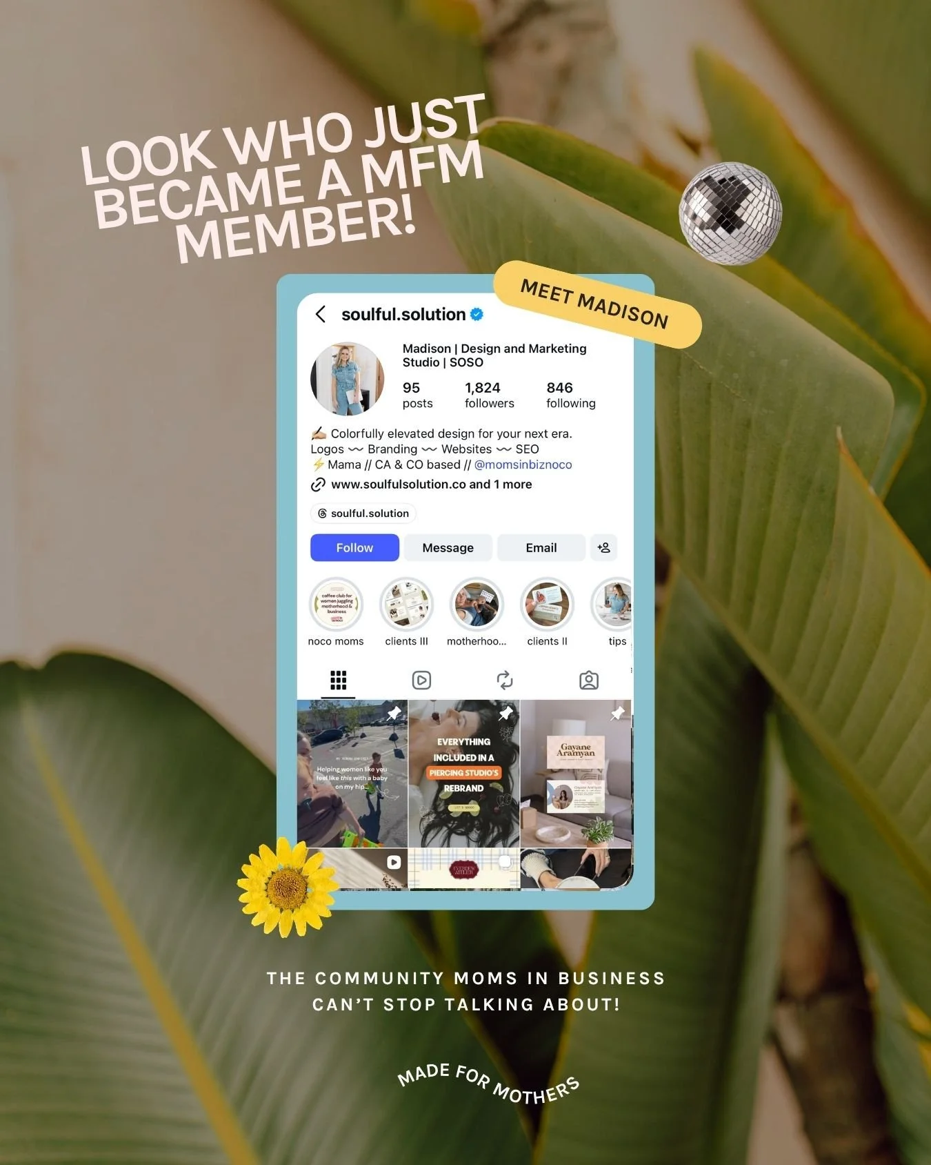 🛼✨ New Member Moment ✨🛼⁠
⁠
If you see a new face in our membership for moms in biz, the Virtual Village, don&rsquo;t be shy. Give them a follow. Send the DM. Book the coffee chat.⁠
⁠
The best things that happen inside this community start with a si