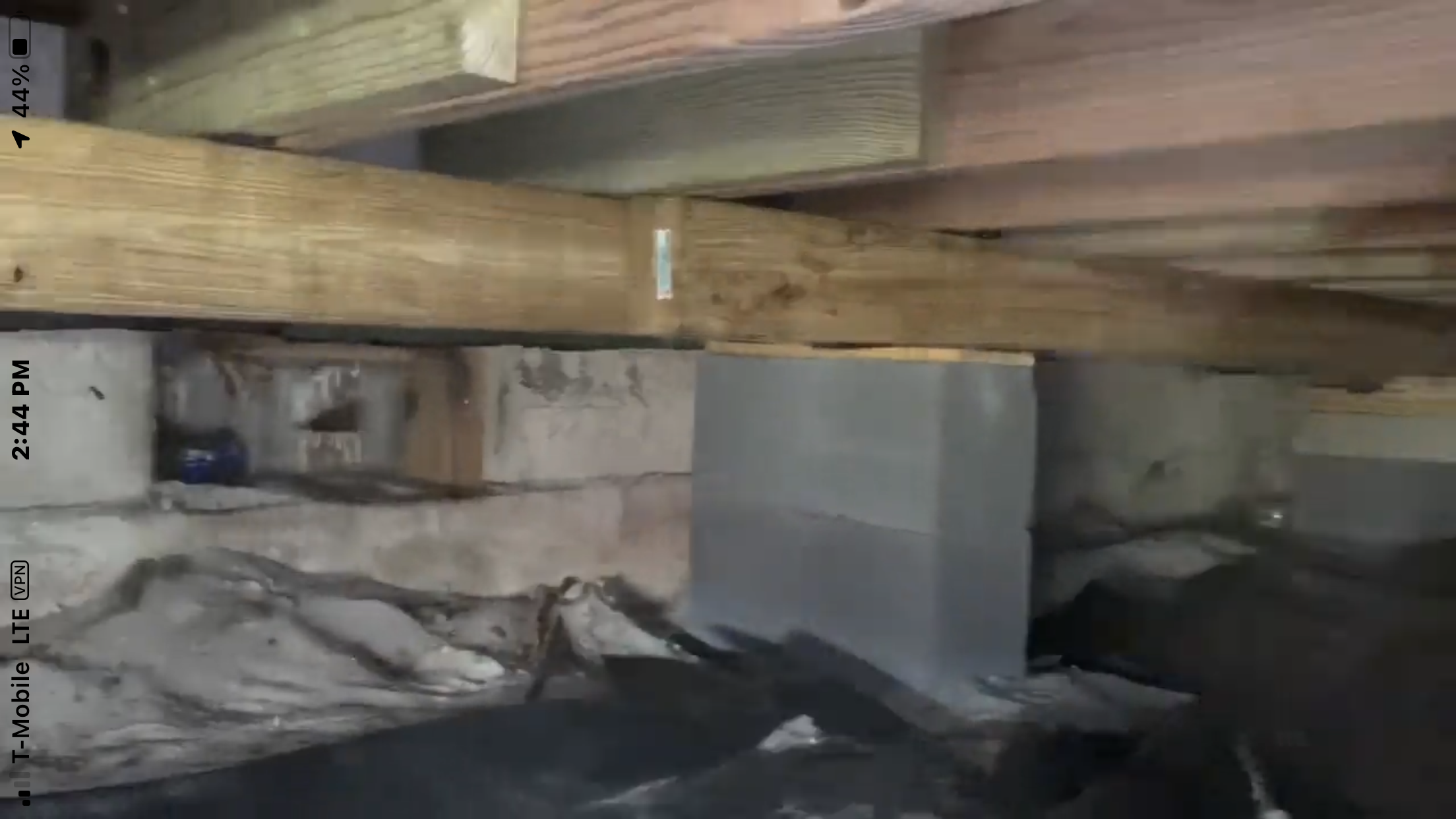 Example of installed pier and beam (traditional home)