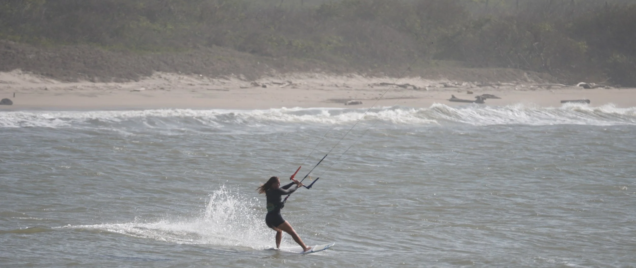Kitesurfing in places