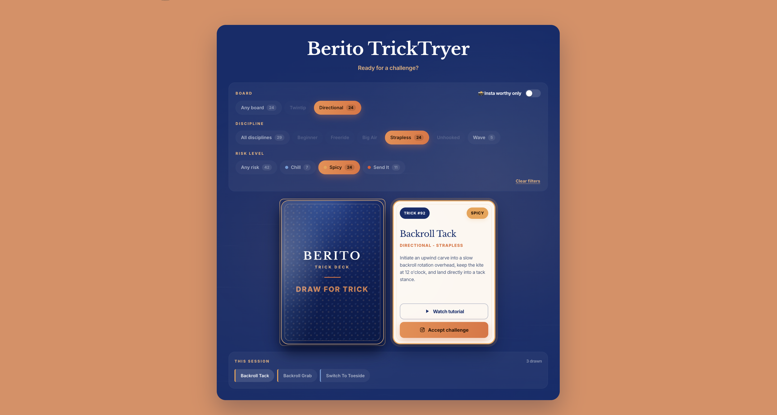TrickTryer filled out