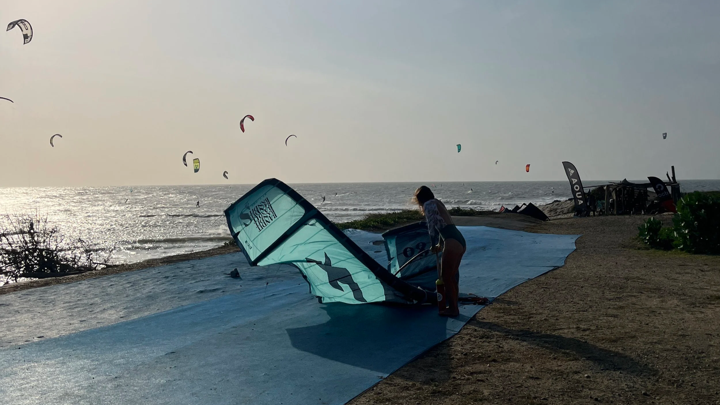 berito pumping up her kite