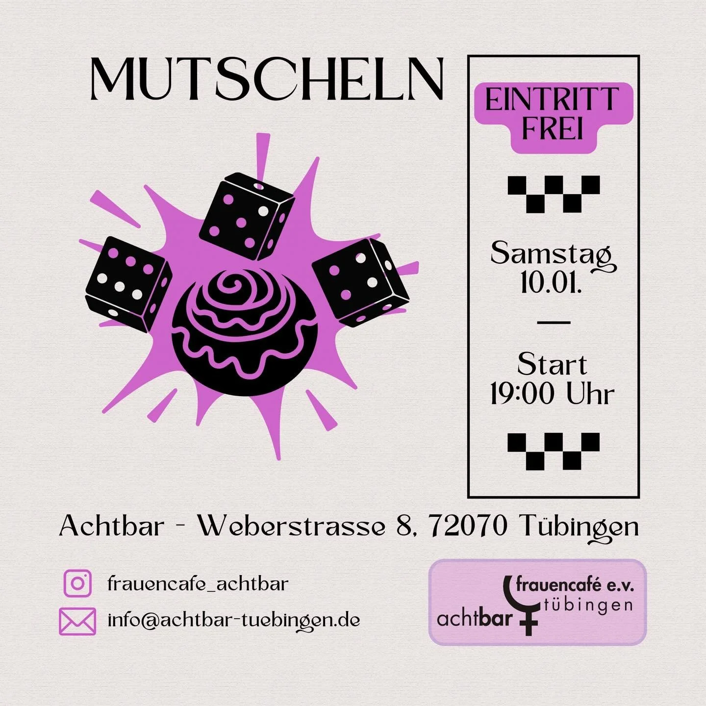 In Reutlingen ist es Tradition am Donnerstag nach dem Dreik&ouml;nigstag, doch auch in T&uuml;bingen wird jetzt wieder um die Wette gew&uuml;rfelt: Es ist Mutschelzeit!🎲
Beim Mutscheln erspielt man sich das sternf&ouml;rmige Hefegeb&auml;ck mit W&uu