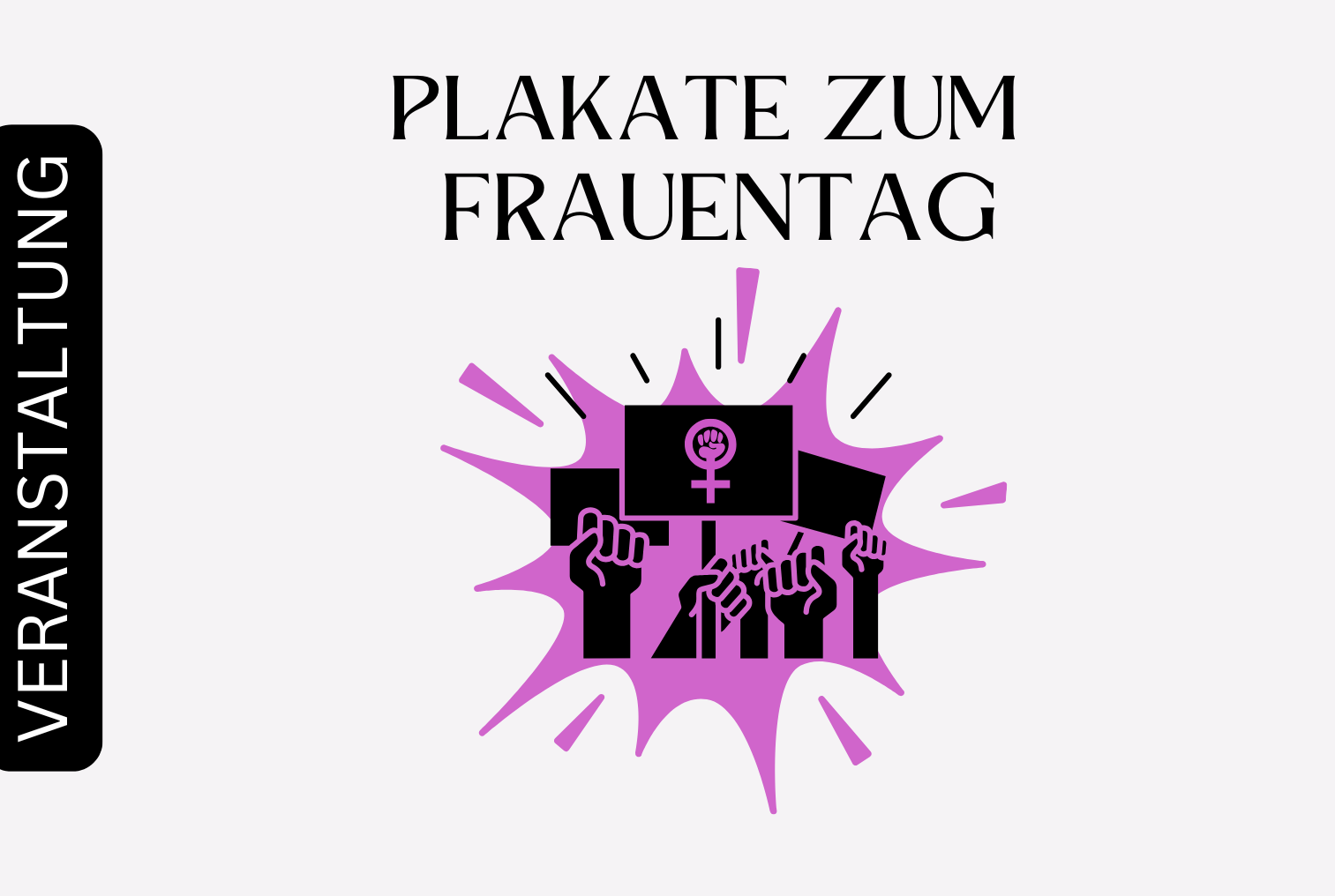 Plakate für den internationalen Frauentag