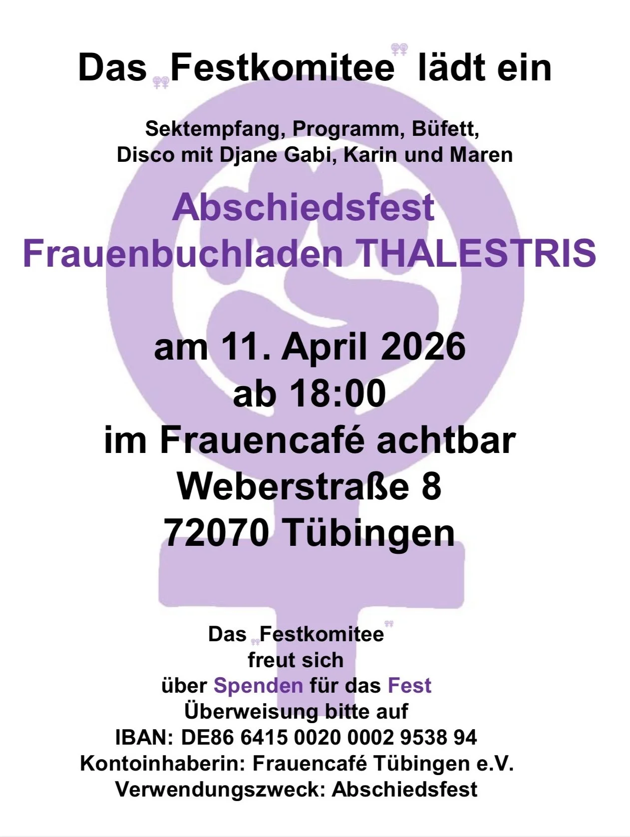 Abschiedsfest: Frauenbuchladen Thalestris