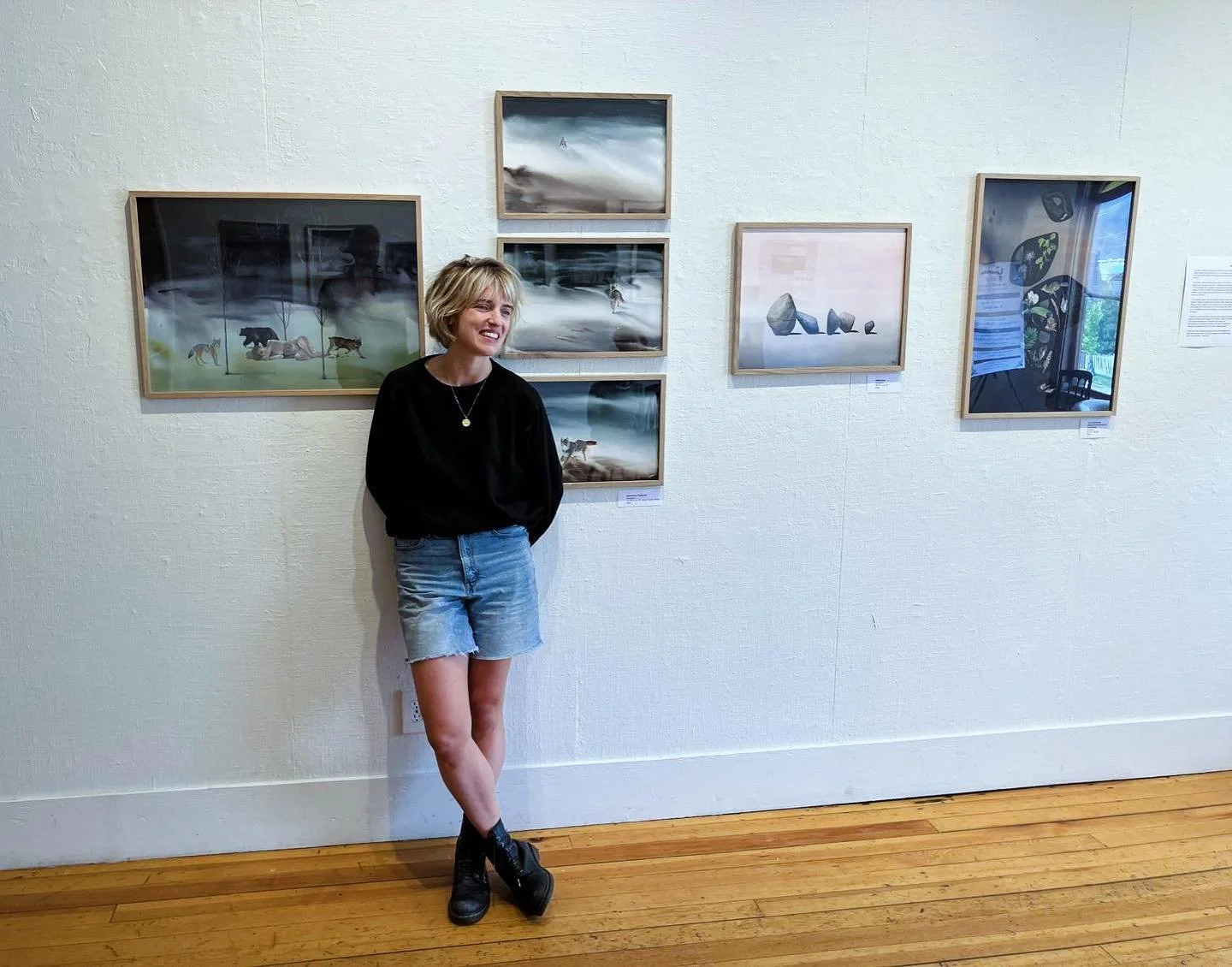 My work is showing @the.langham in Kaslo until Sept 27th! It&rsquo;s a super interesting building, in a cute town, with two different galleries showing both mine nd @kellenhatanaka &lsquo;s exhibitions. Check out the full series on my website, link i