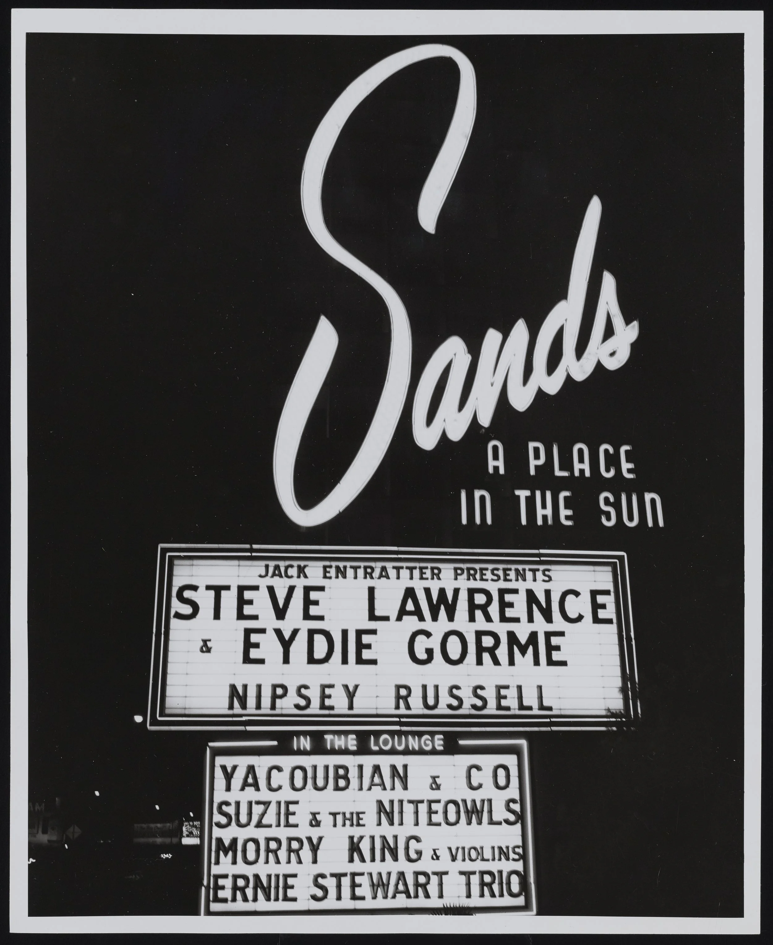 ent001102. Sands Hotel Public Relations Records, 1952-1977. MS-00417. Special Collections and Archives, University Libraries, University of Nevada, Las Vegas. Las Vegas, Nevada. http://n2t.net/ark:/62930/d1w95x