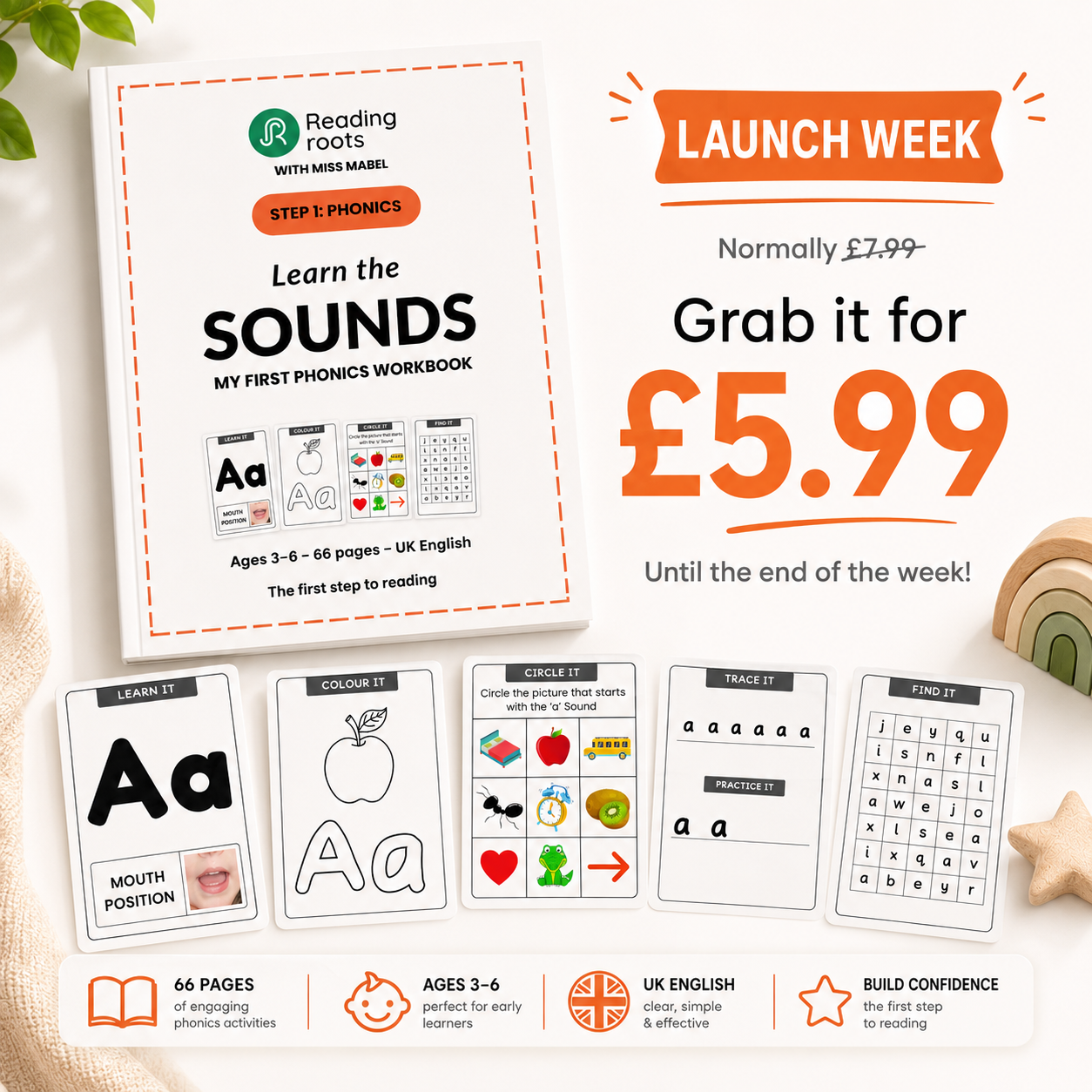 Learn the Sounds: My First Phonics Workbook